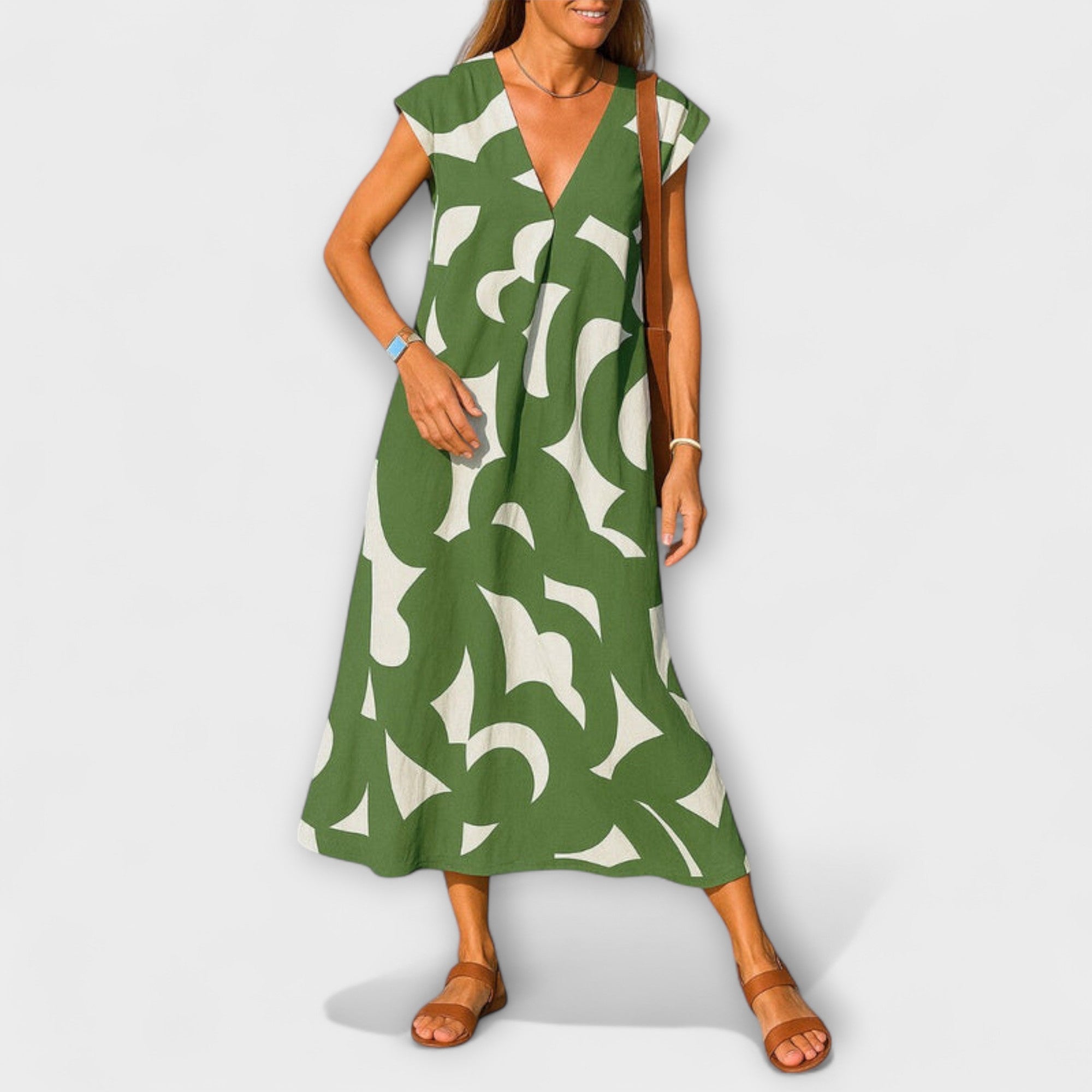 Linae •€" Lekka sukienka z dekoltem w serek