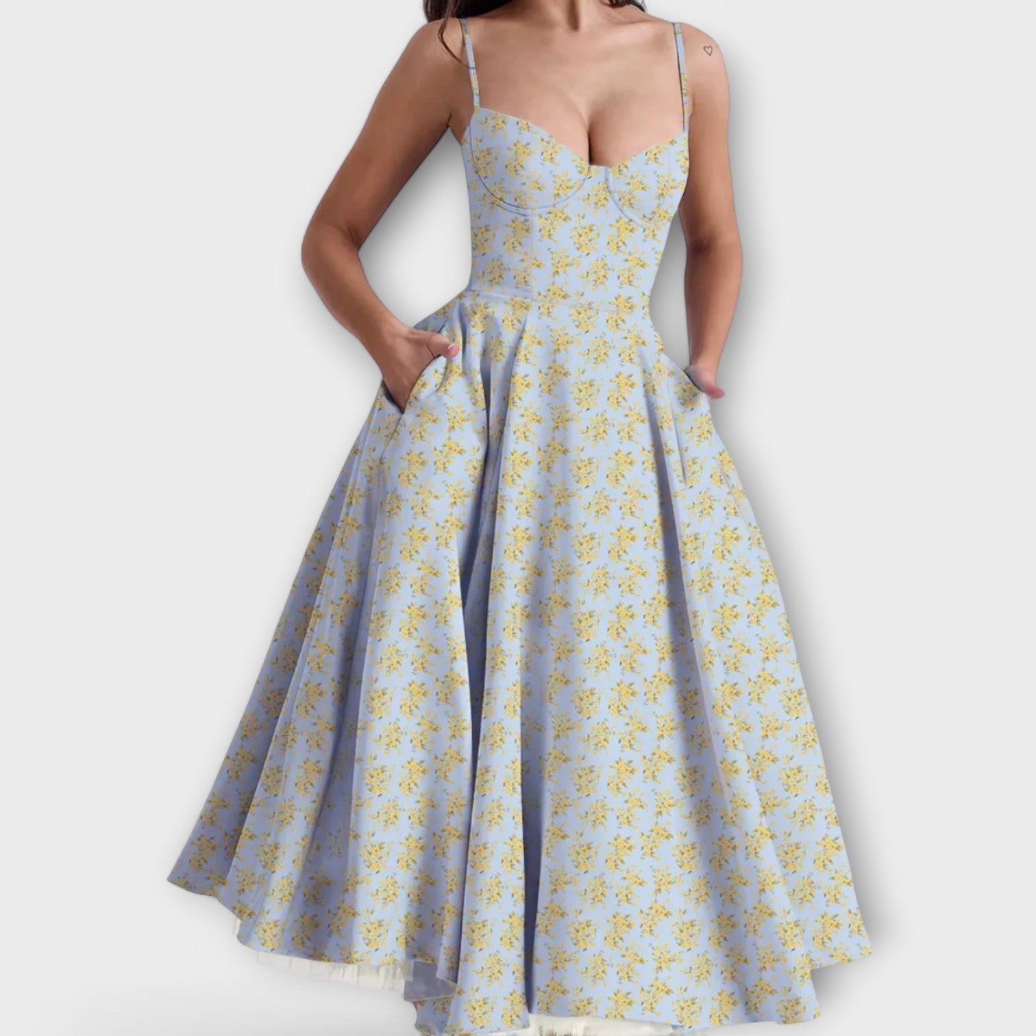 ©M?skie - Lekka letnia sukienka z gorsetowymi detalami