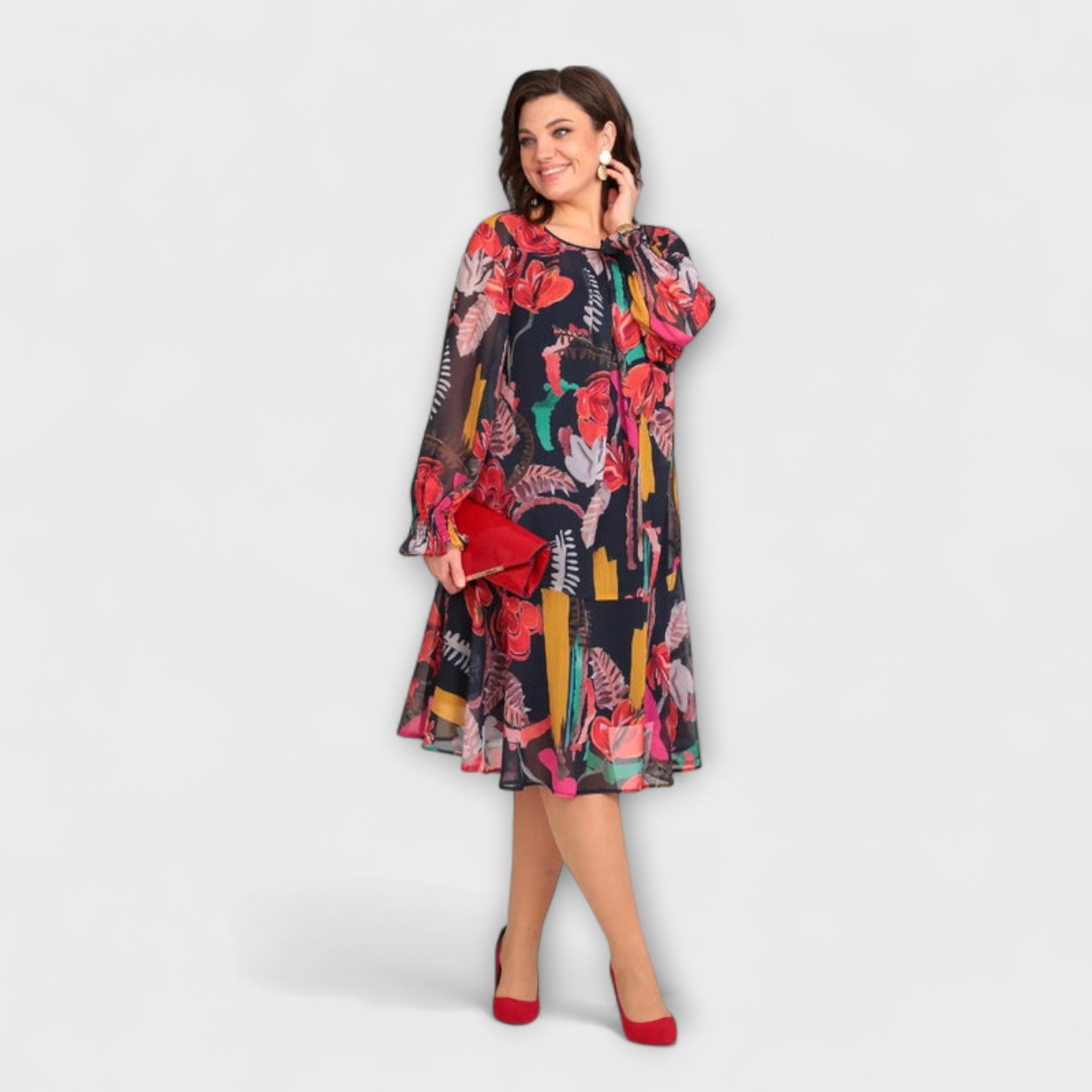 Caroline - Elegancka sukienka plus size zapewniaj?ca najwy?szy komfort