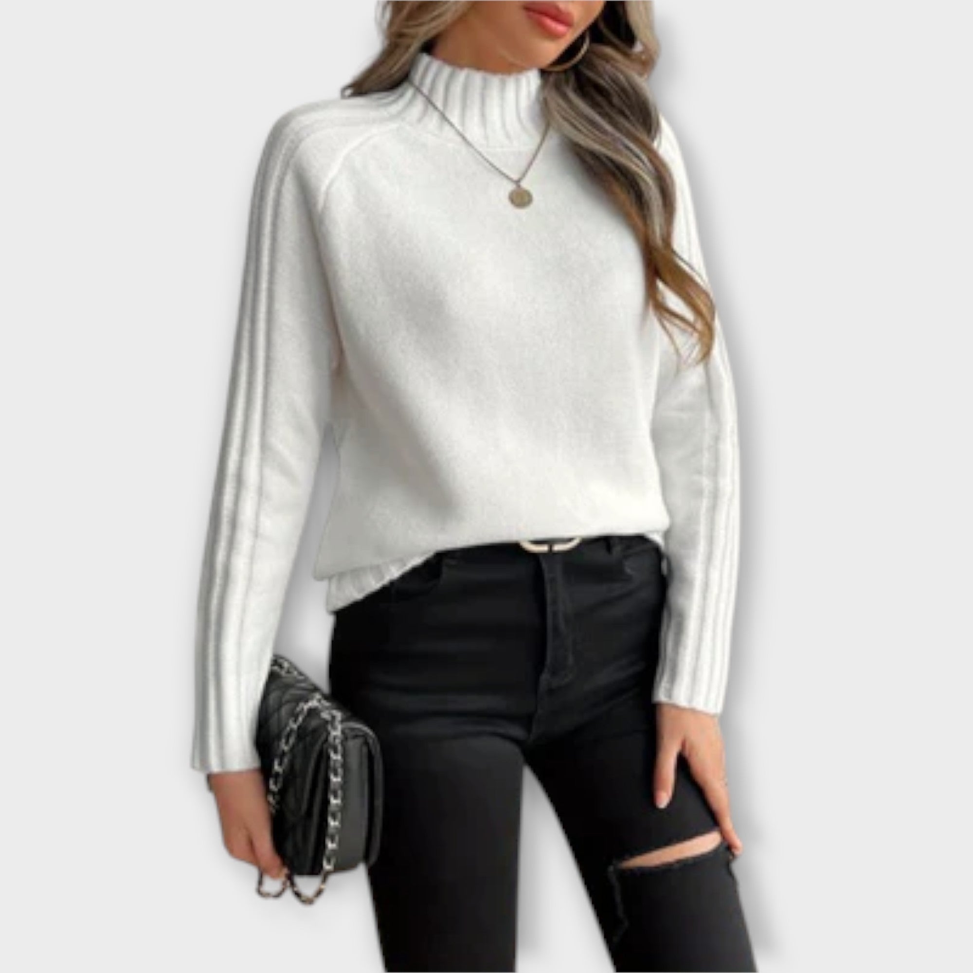 Hannah - Elegancki sweter z dzianiny