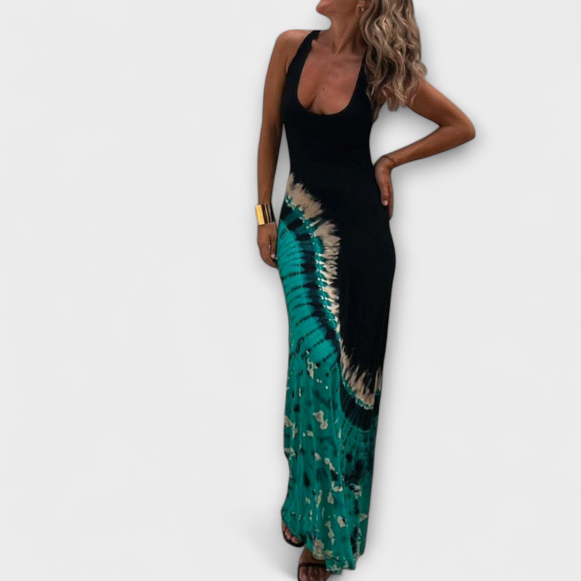 Livia - sukienka maxi z tie-dye gwia?dziste niebo