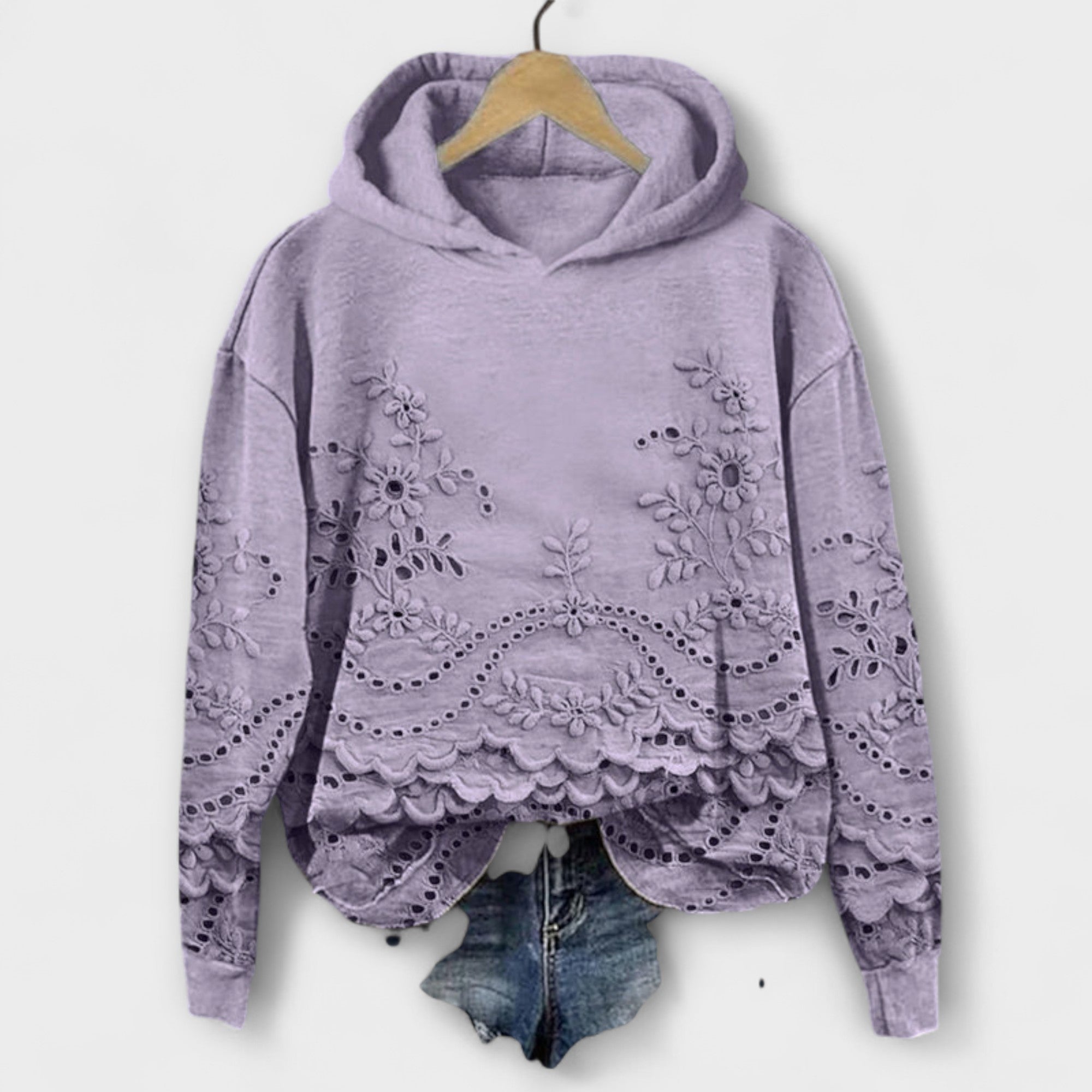 Grace - Bluza z kapturem w kwiaty w stylu vintage