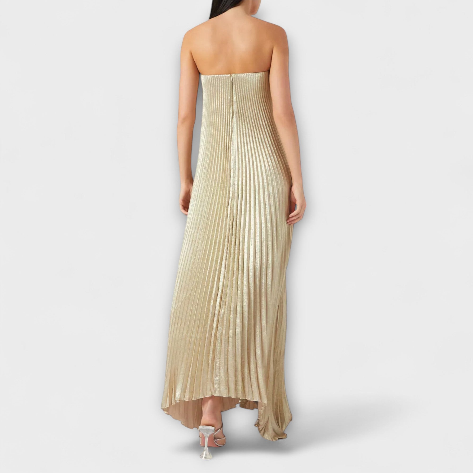 Michelle - sukienka maxi Sweetheart w pomara?czowy kwiatowy