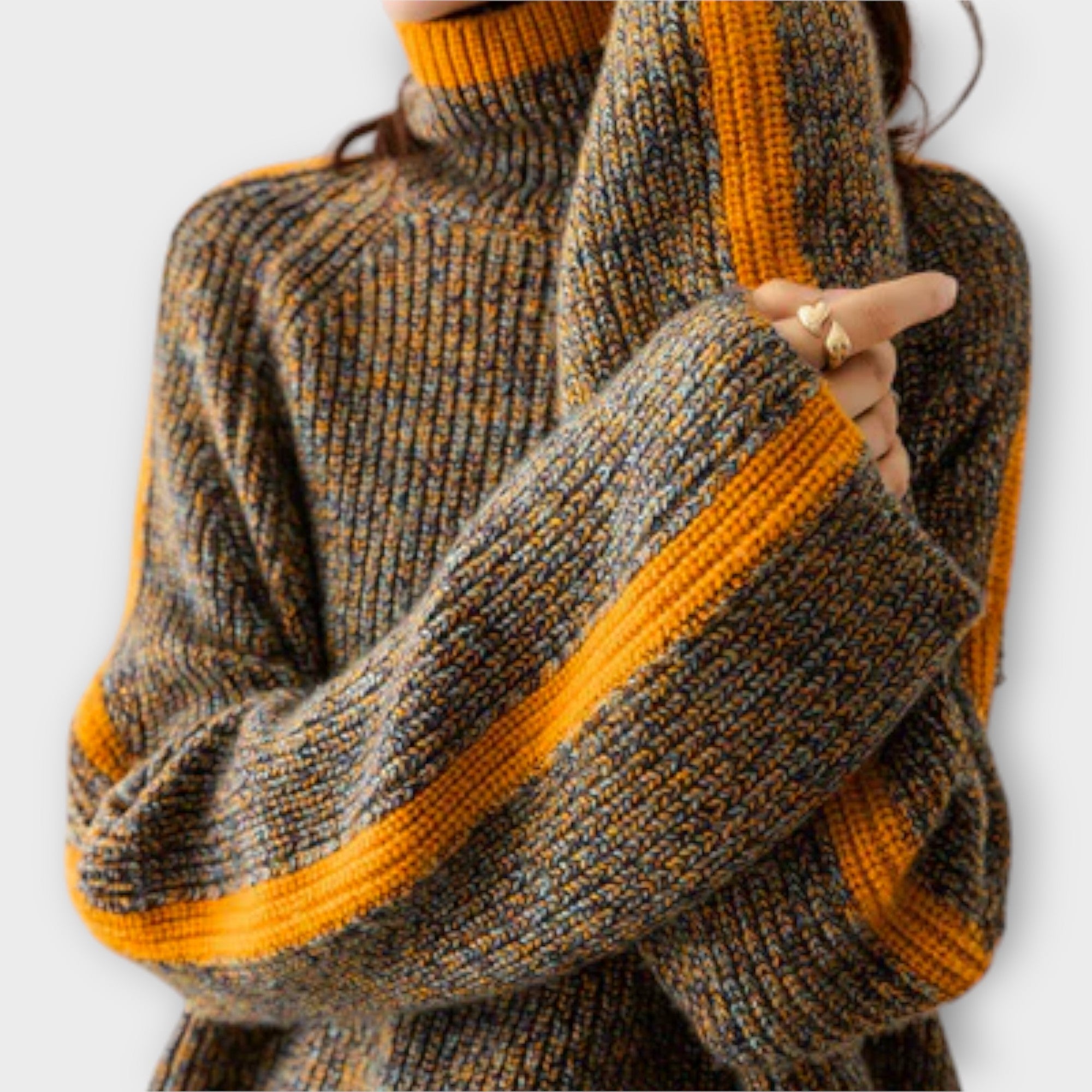 Breseis - Sweter z golfem w stylu vintage