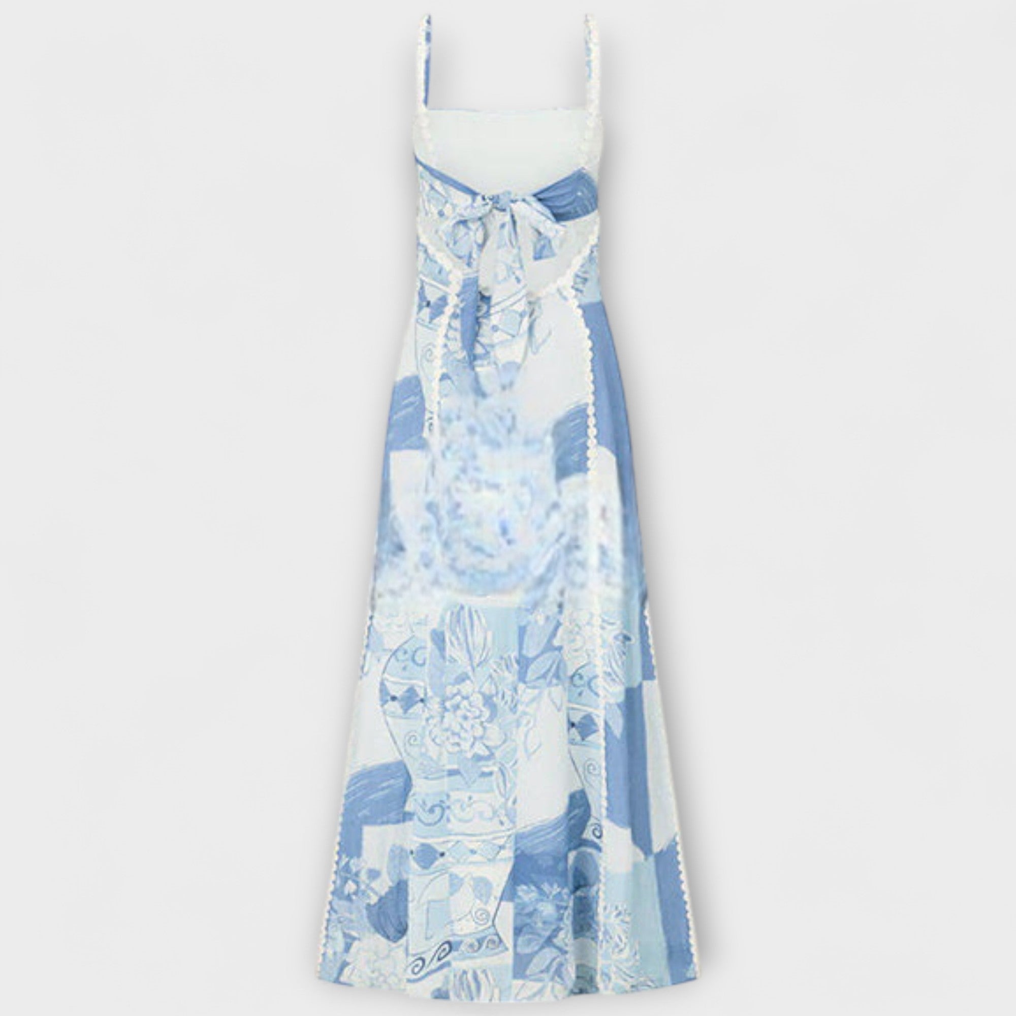 Terazza Ric Rac - Rozkloszowana lniana sukienka maxi