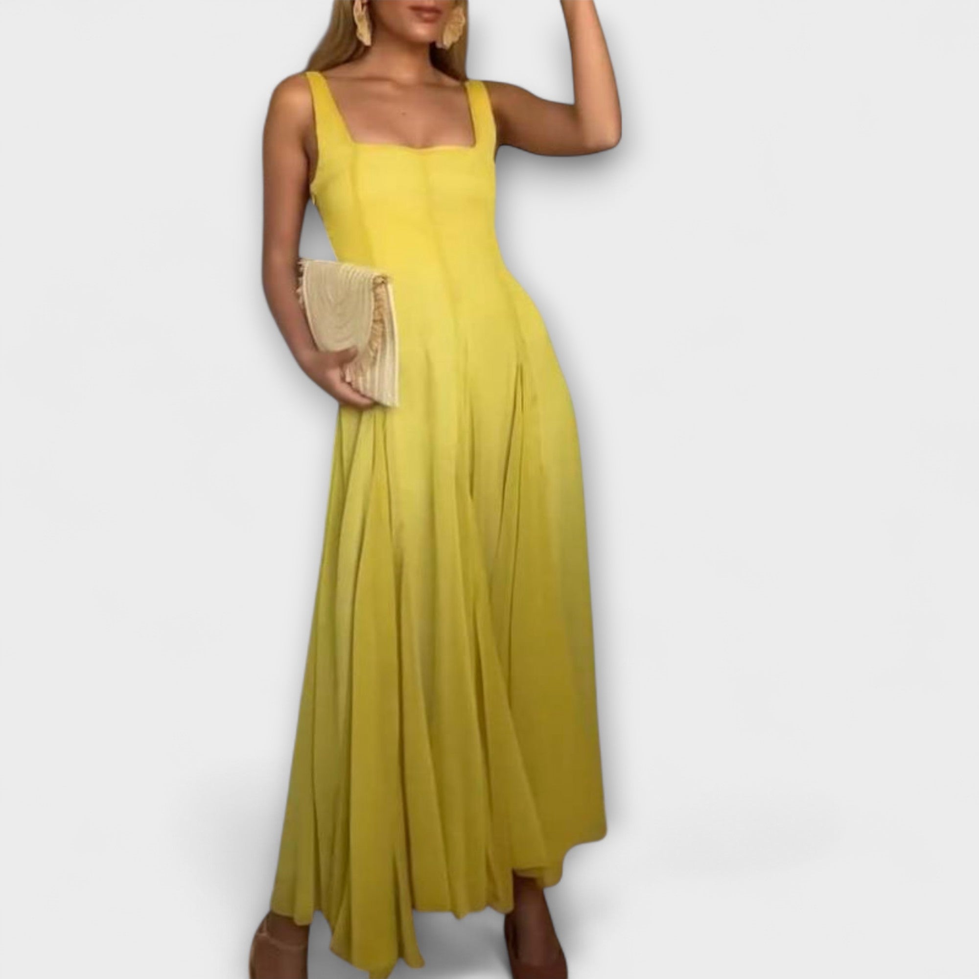 Lilith - Sukienka z kwadratowym dekoltem