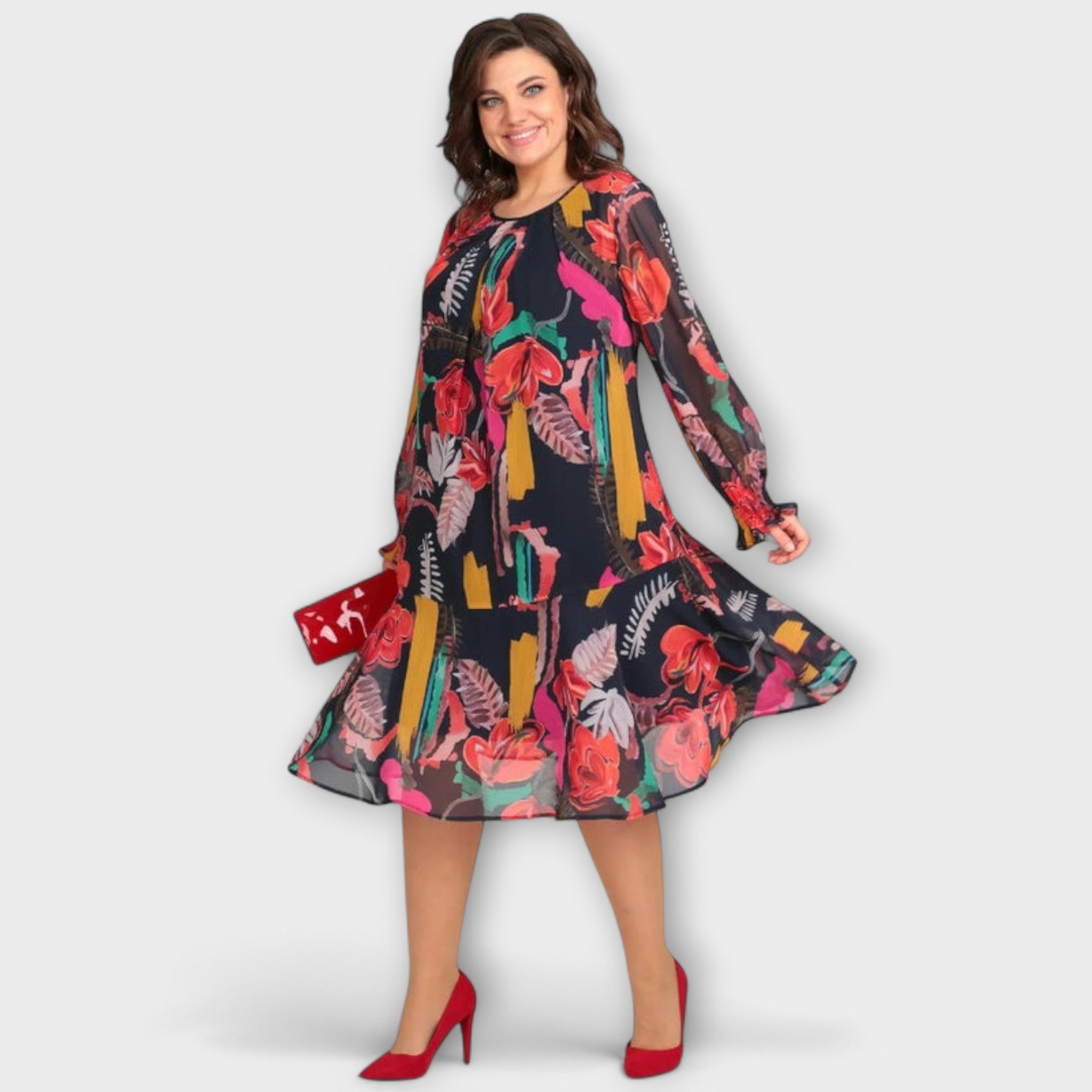 Caroline - Elegancka sukienka plus size zapewniaj?ca najwy?szy komfort