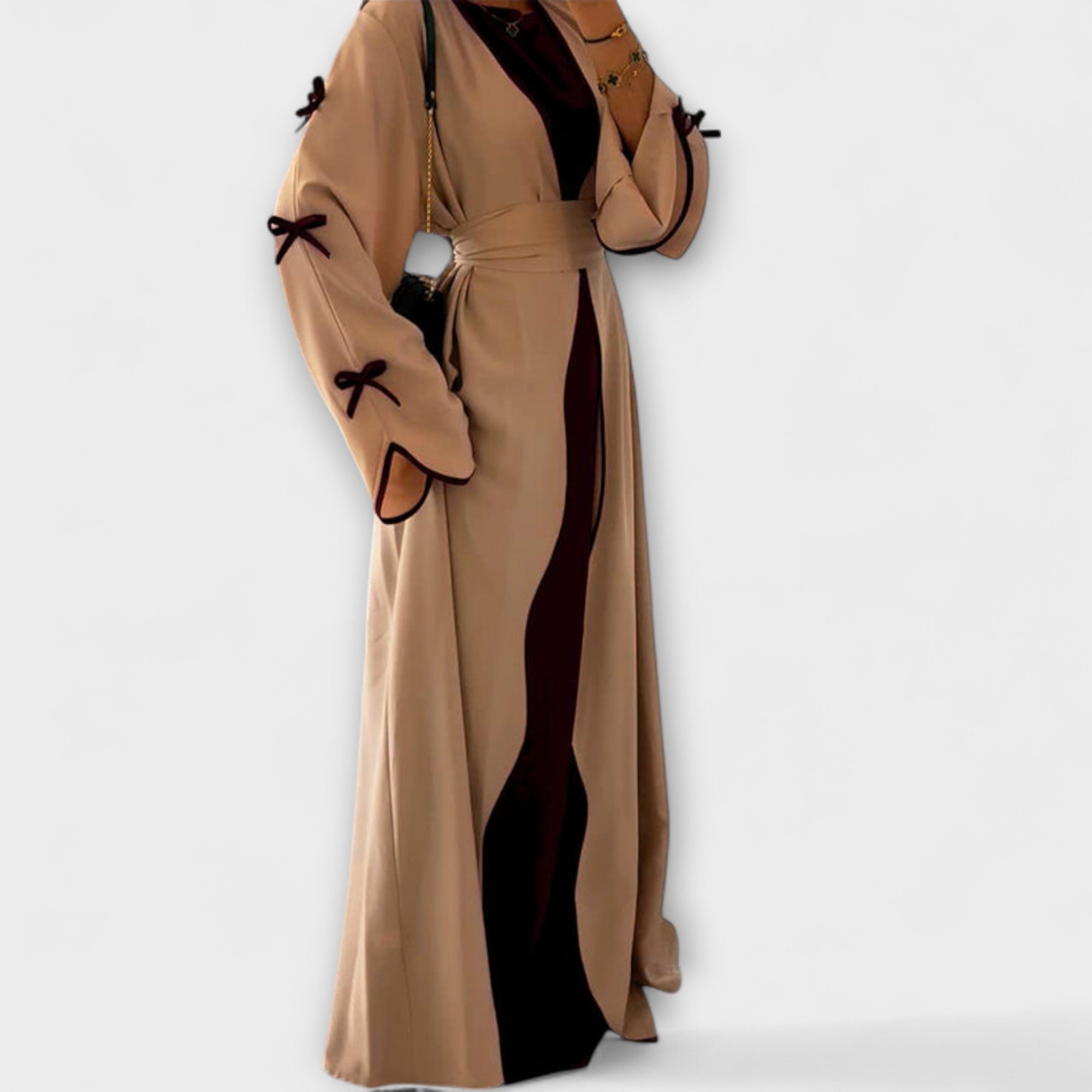 Jasmin - szykowny kardigan i sukienka Duo z ozdob? w kszta?cie kokardki