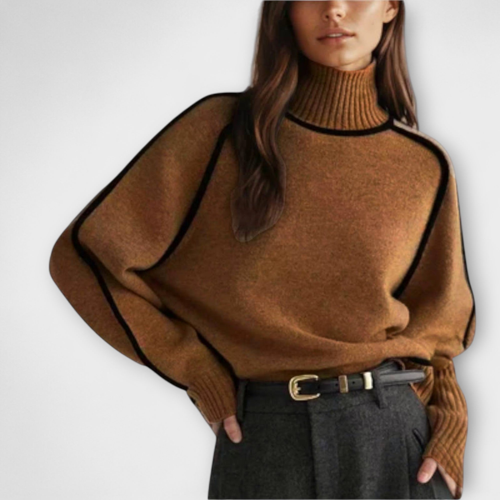 Emilie - Mi?kki i elegancki sweter z golfem