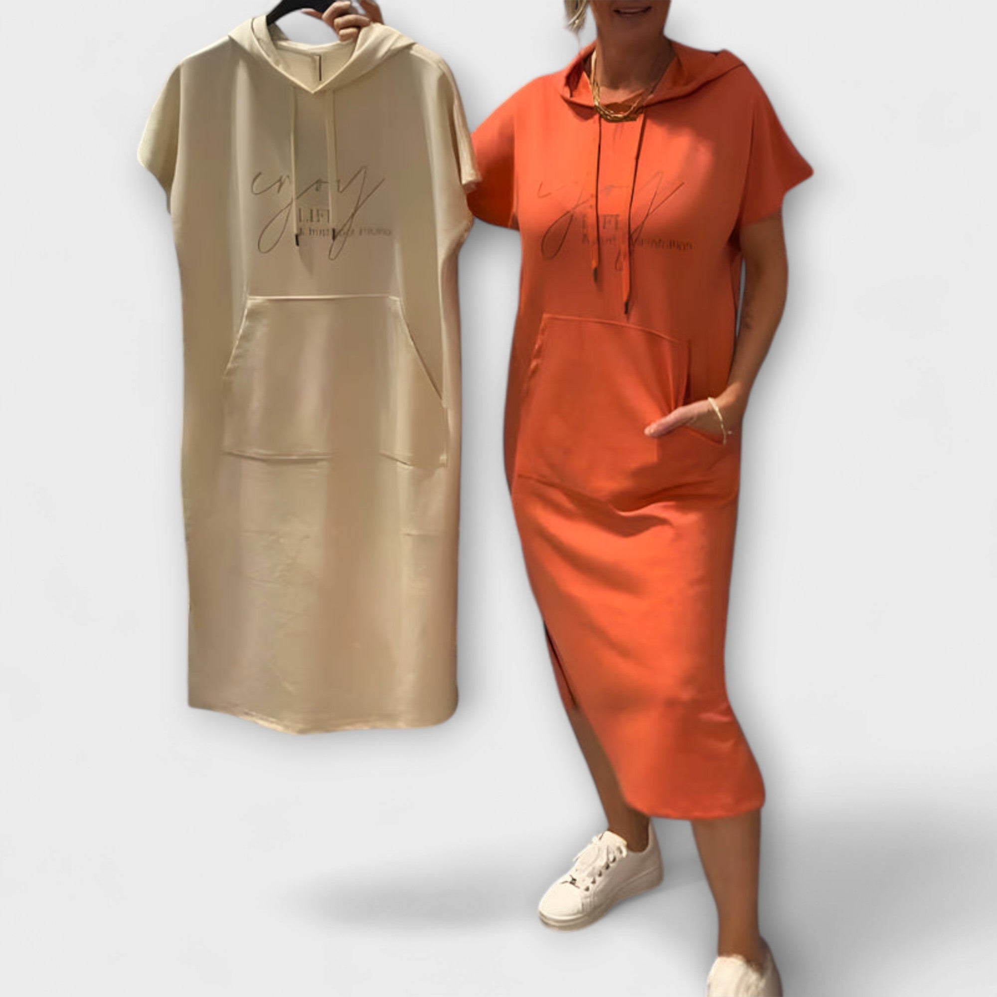 Daisy - Lu?na sukienka z kapturem