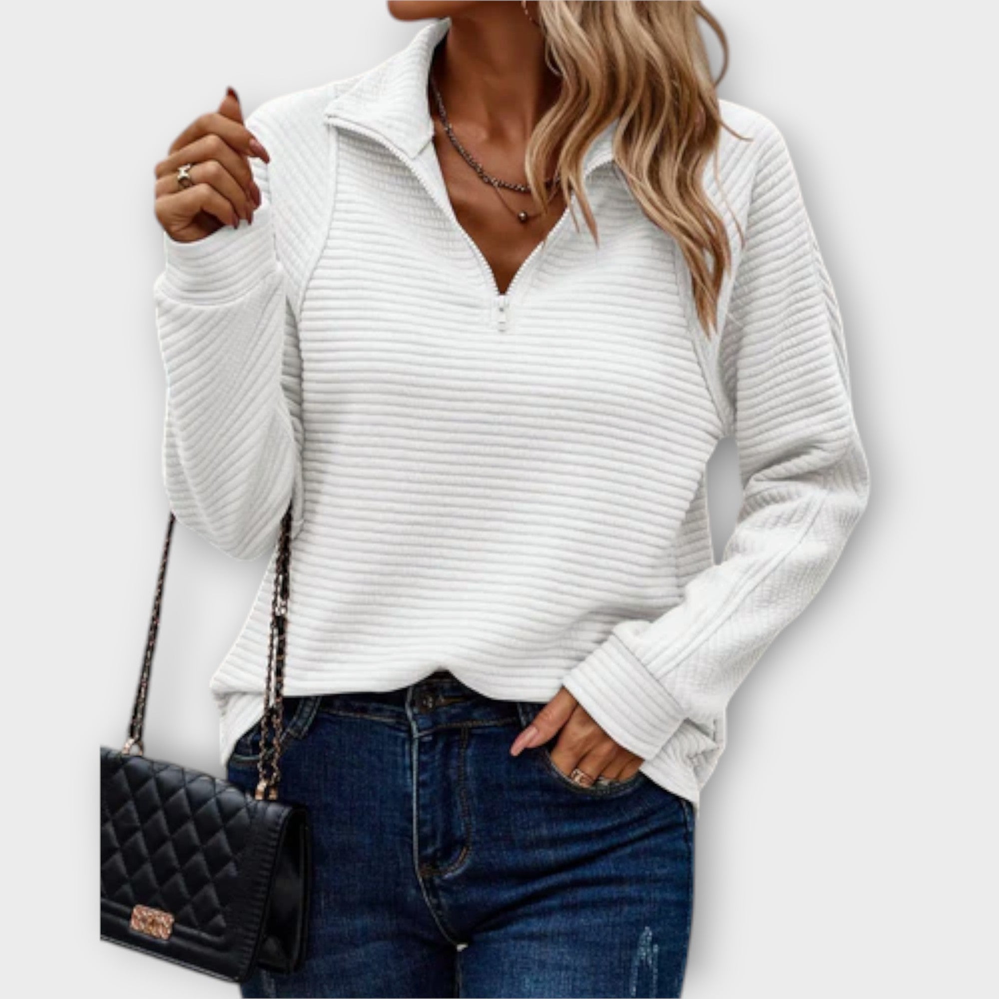 Vilja - Sweter z zamkiem b?yskawicznym do po?owy