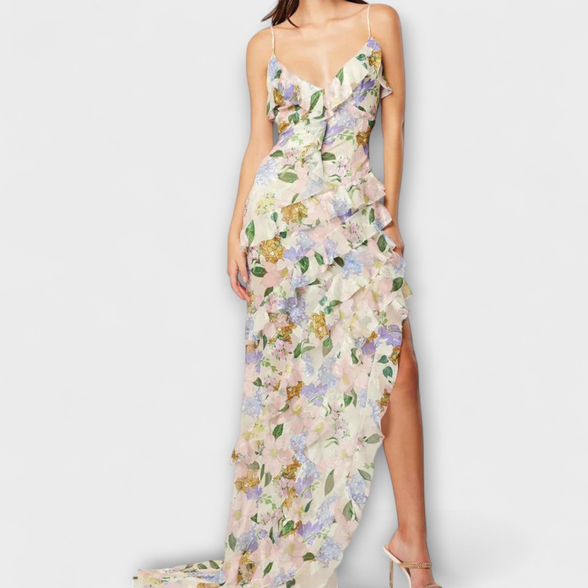 Indie - Sukienka z r?kawem z nadrukiem na rami?czkach