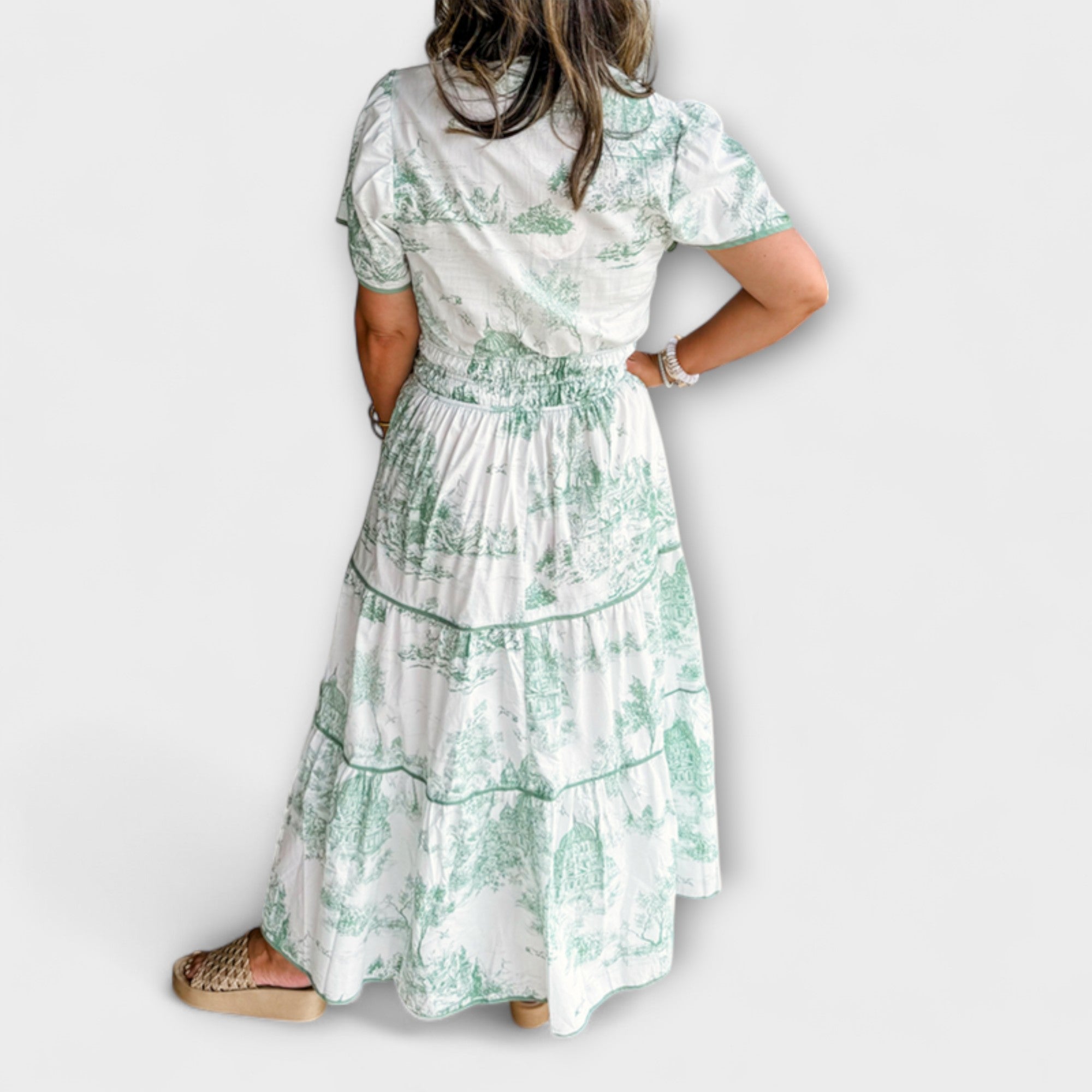 Eliza - Ponadczasowa sukienka maxi Toile