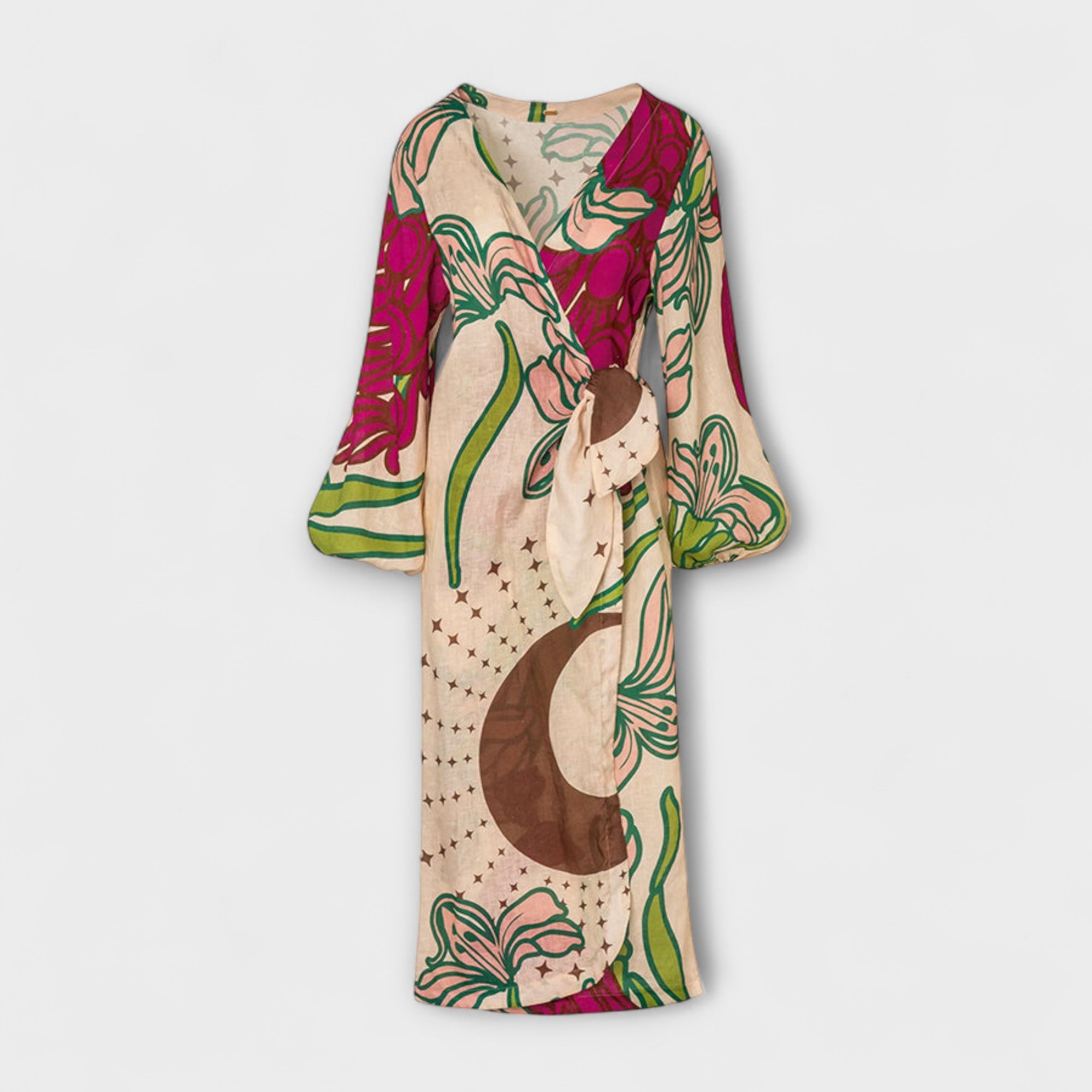 Tracey - sukienka maxi z tunik? wi?zan?