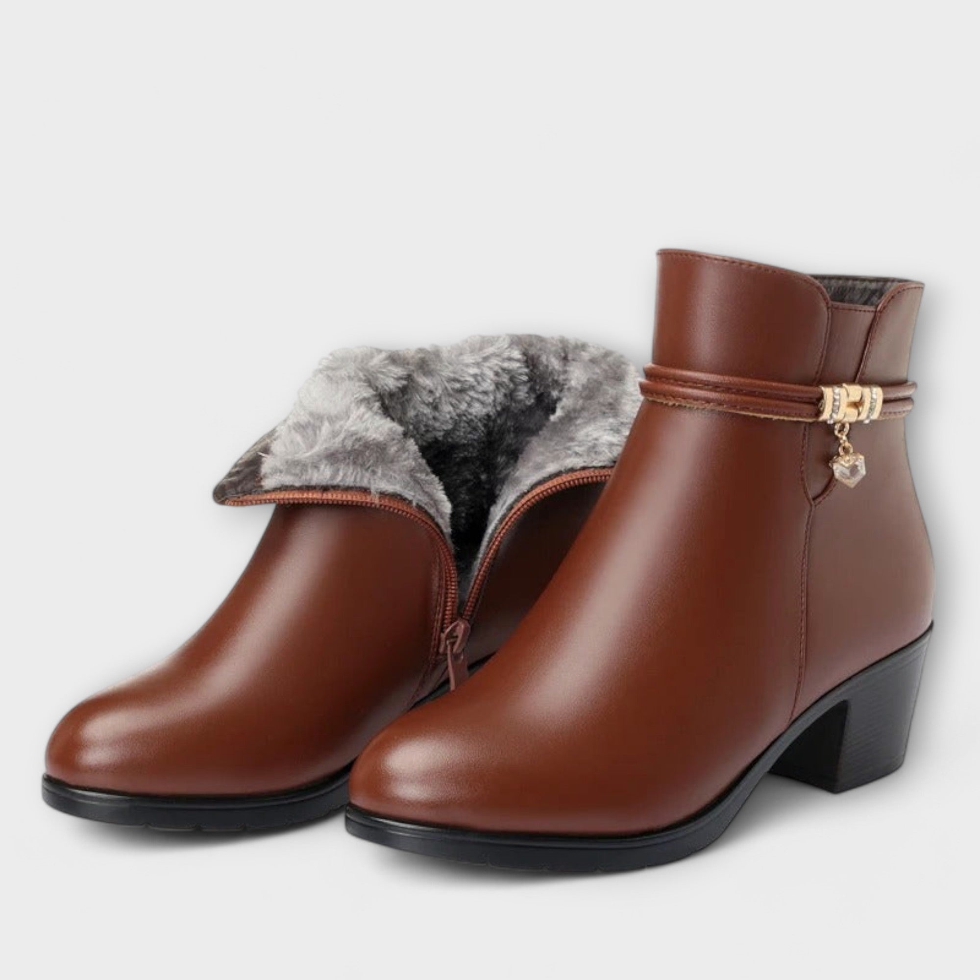 Frederika - Eleganckie buty zimowe z zamkiem b?yskawicznym