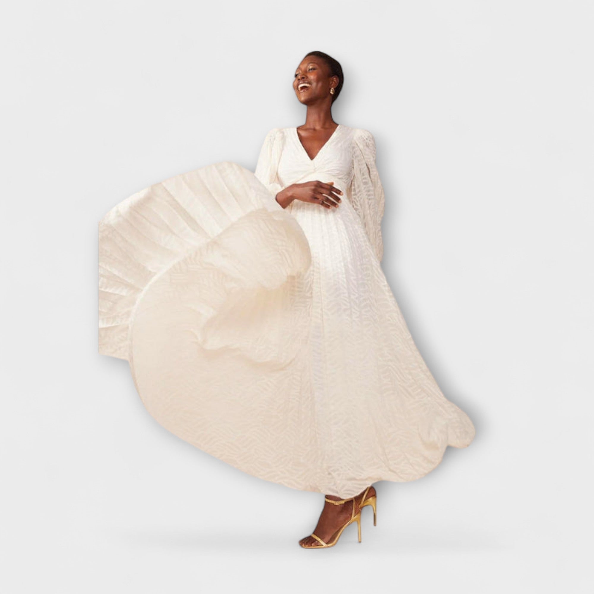 Elsa - kremowa sukienka maxi od Allegory