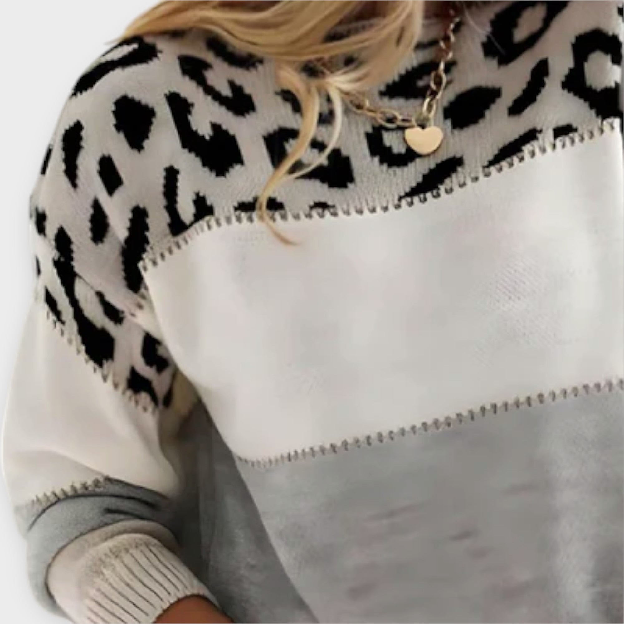 Cheyenne - Lu?ny sweter w panterk?