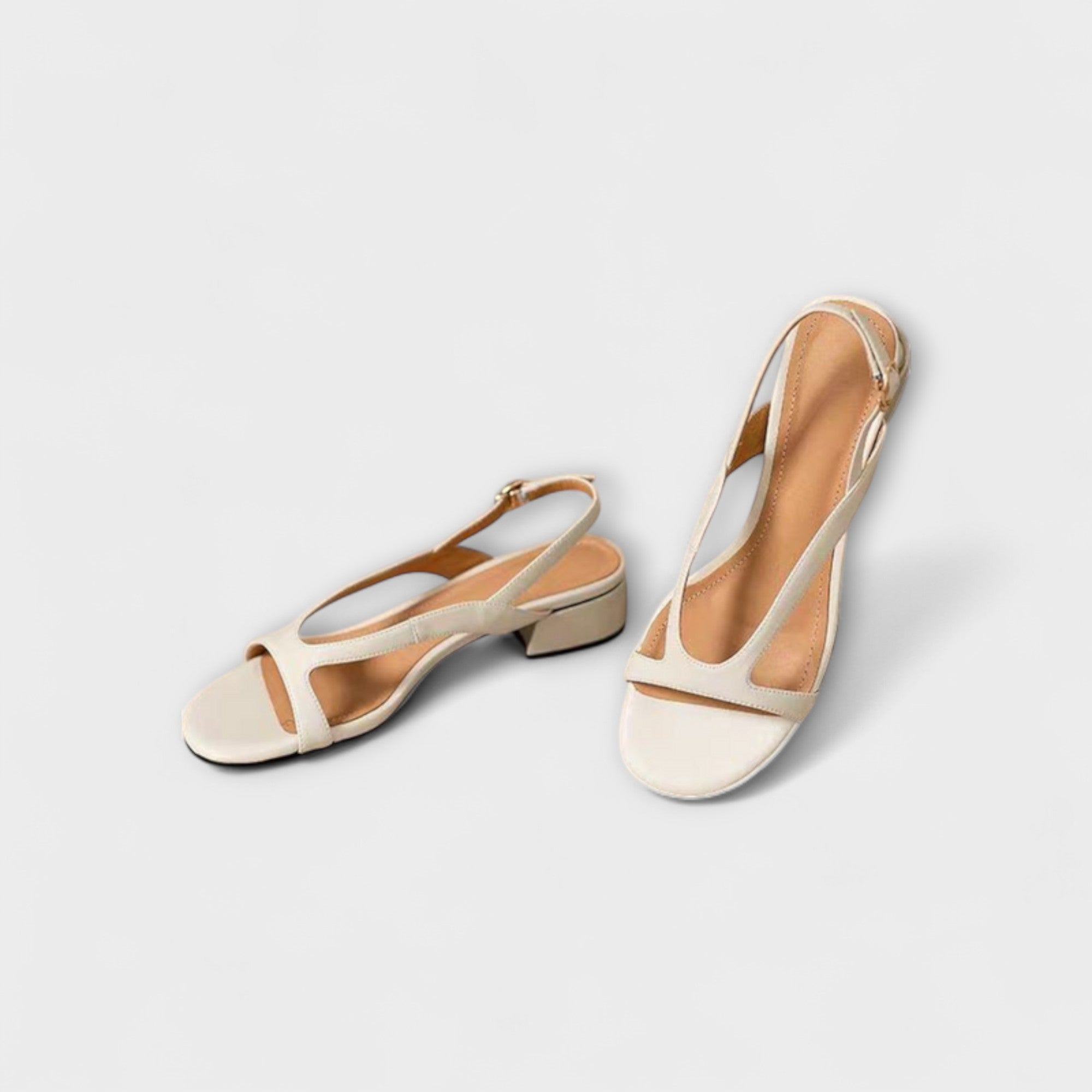 Evelyn - Eleganckie p?askie sanda?y Minna z wyrafinowanym wyko?czeniem