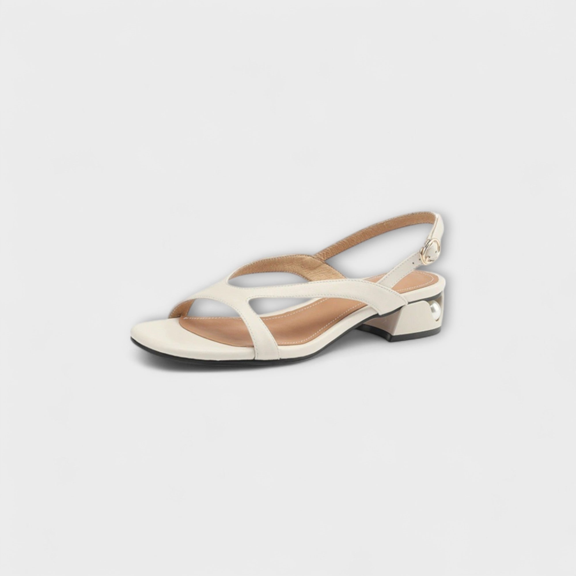 Evelyn - Eleganckie p?askie sanda?y Minna z wyrafinowanym wyko?czeniem