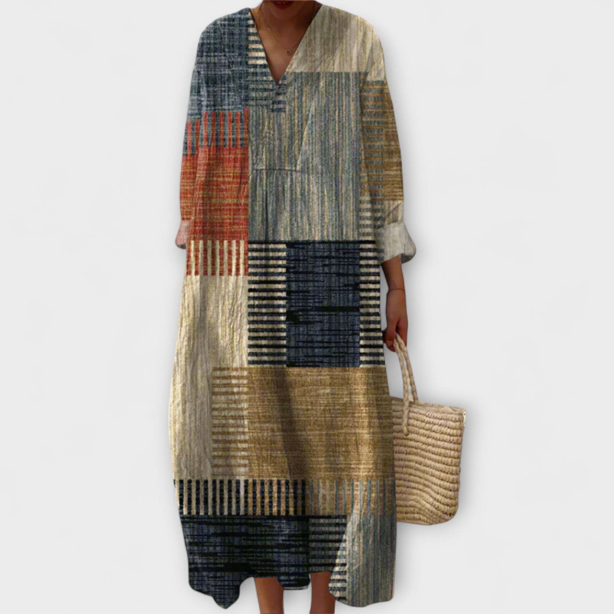 Julie - Elegancka sukienka z geometrycznym wzorem