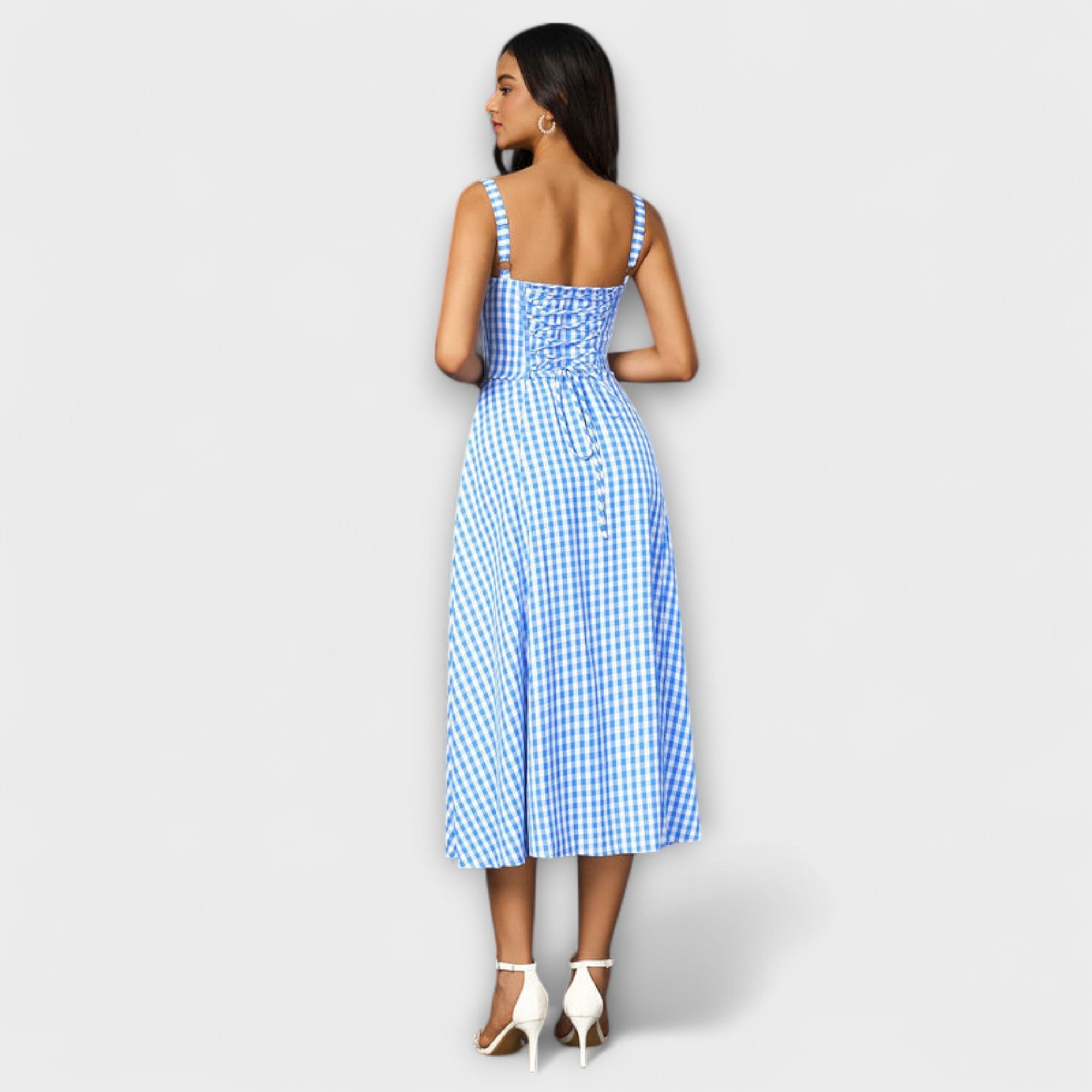 Nadzieja - Sukienka z rozci?ciem z falbankami