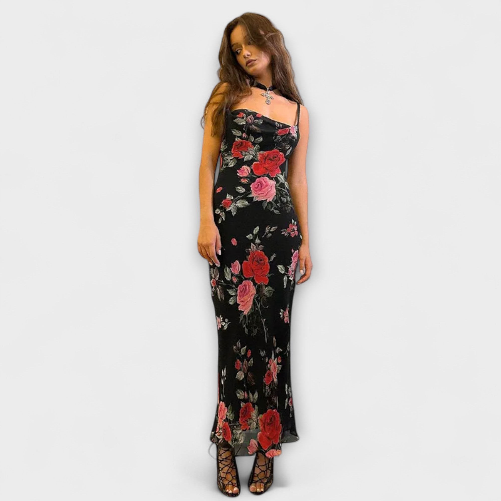 Kwiecisty wzór Spaghetti Rami?czka Sukienka Bodycon