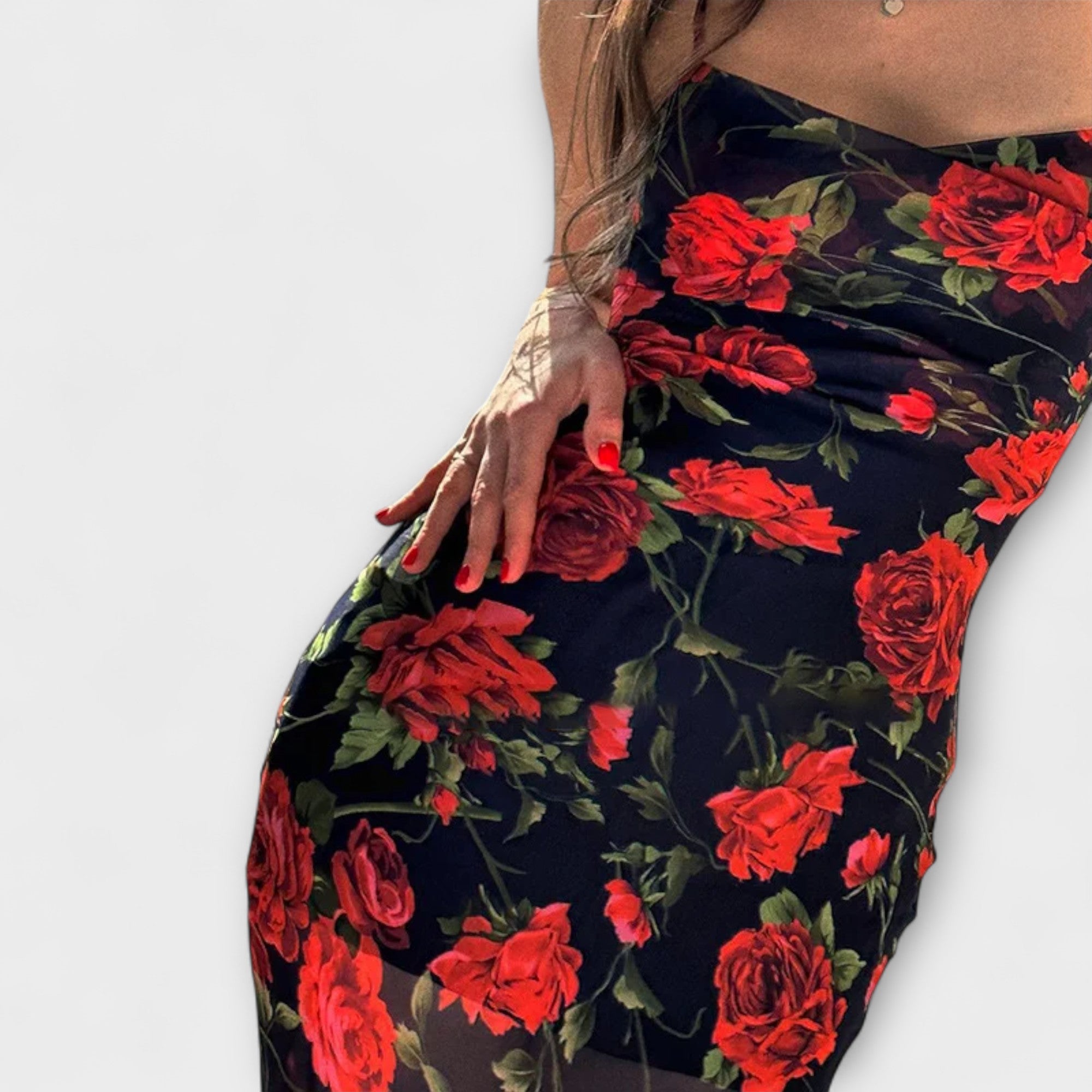 Kwiecisty wzór Spaghetti Rami?czka Sukienka Bodycon