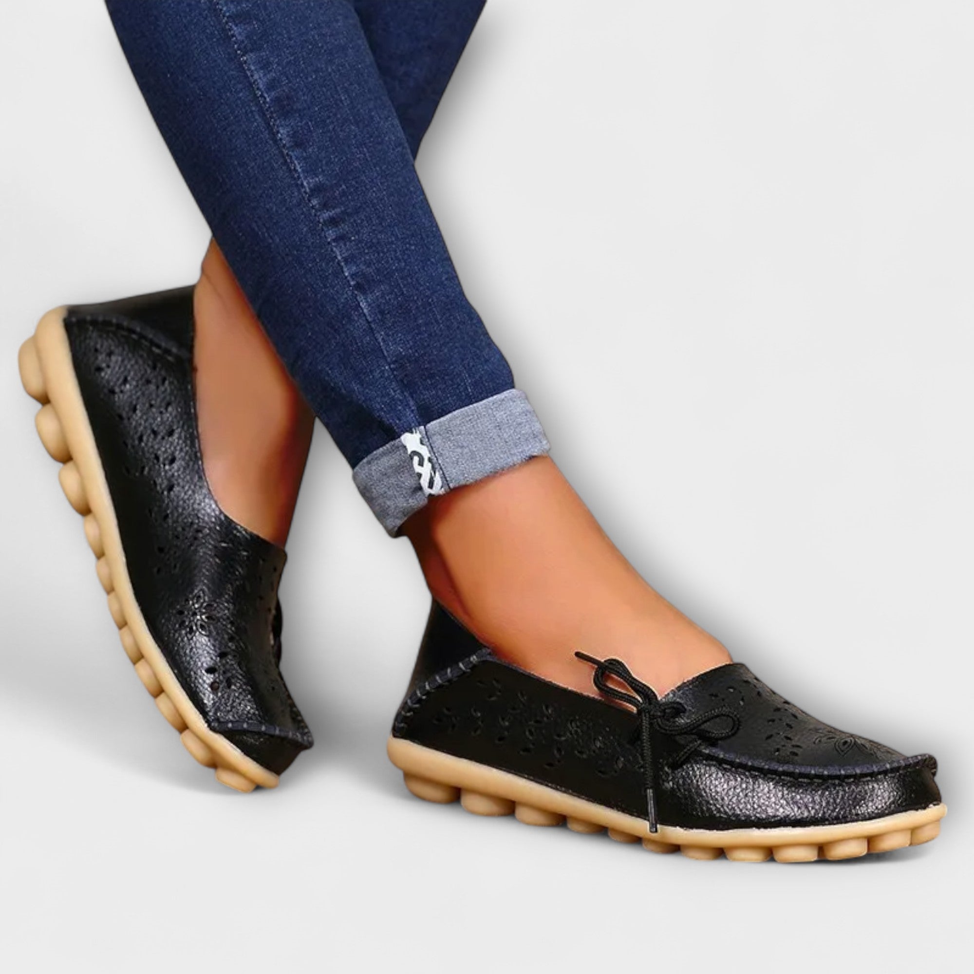 Stylowe wsuwane buty na p?askim obcasie na co dzie?