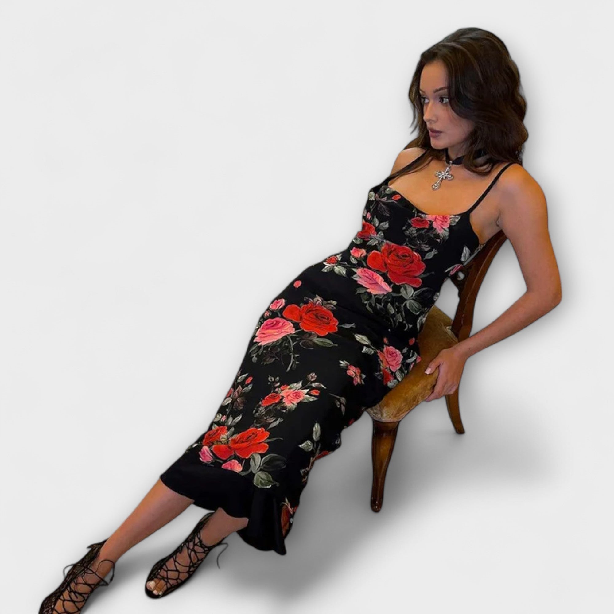 Kwiecisty wzór Spaghetti Rami?czka Sukienka Bodycon