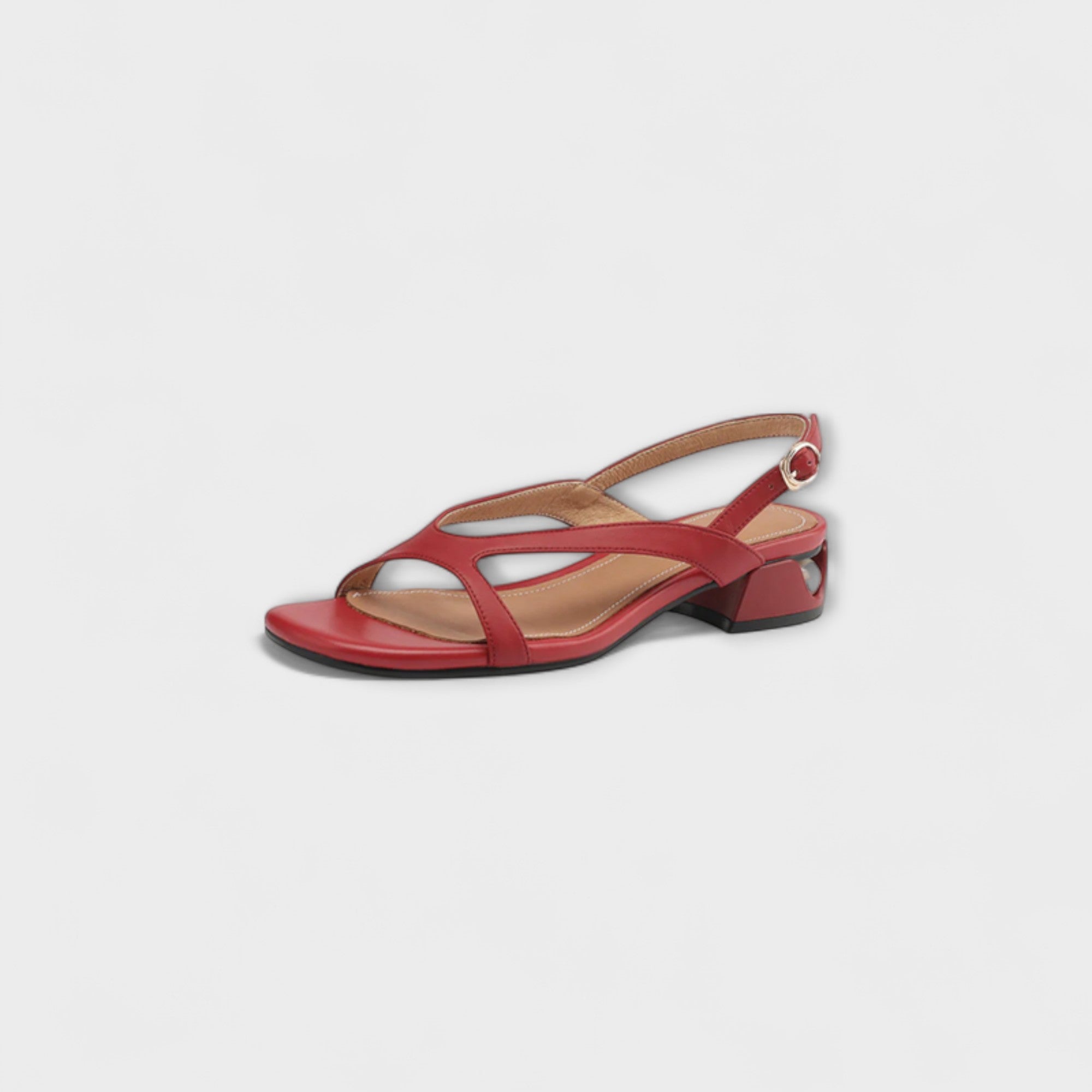 Evelyn - Eleganckie p?askie sanda?y Minna z wyrafinowanym wyko?czeniem