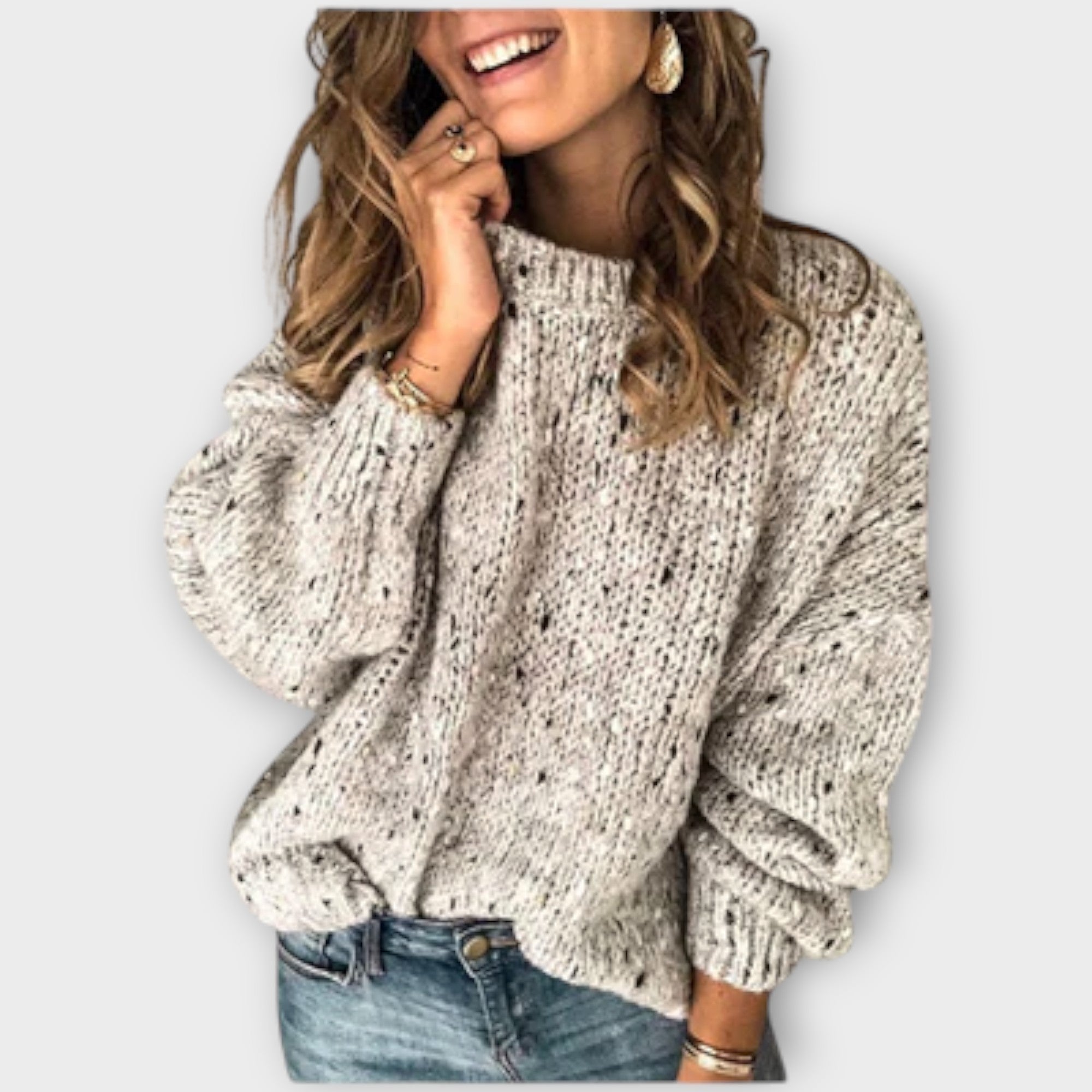 Eileen - przytulny sweter z dzianiny w stylu retro