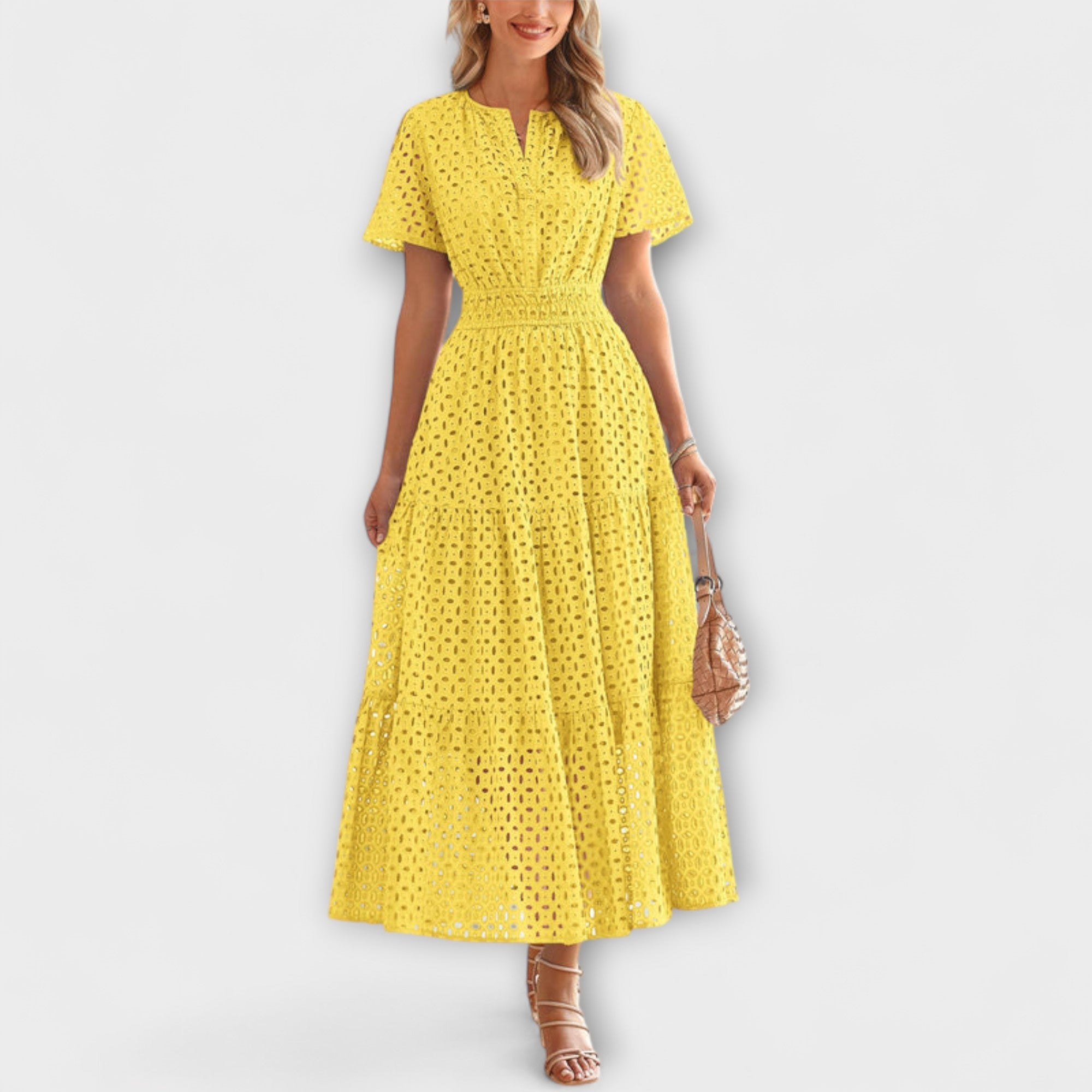 Linette - Elegancka koronkowa sukienka na lato