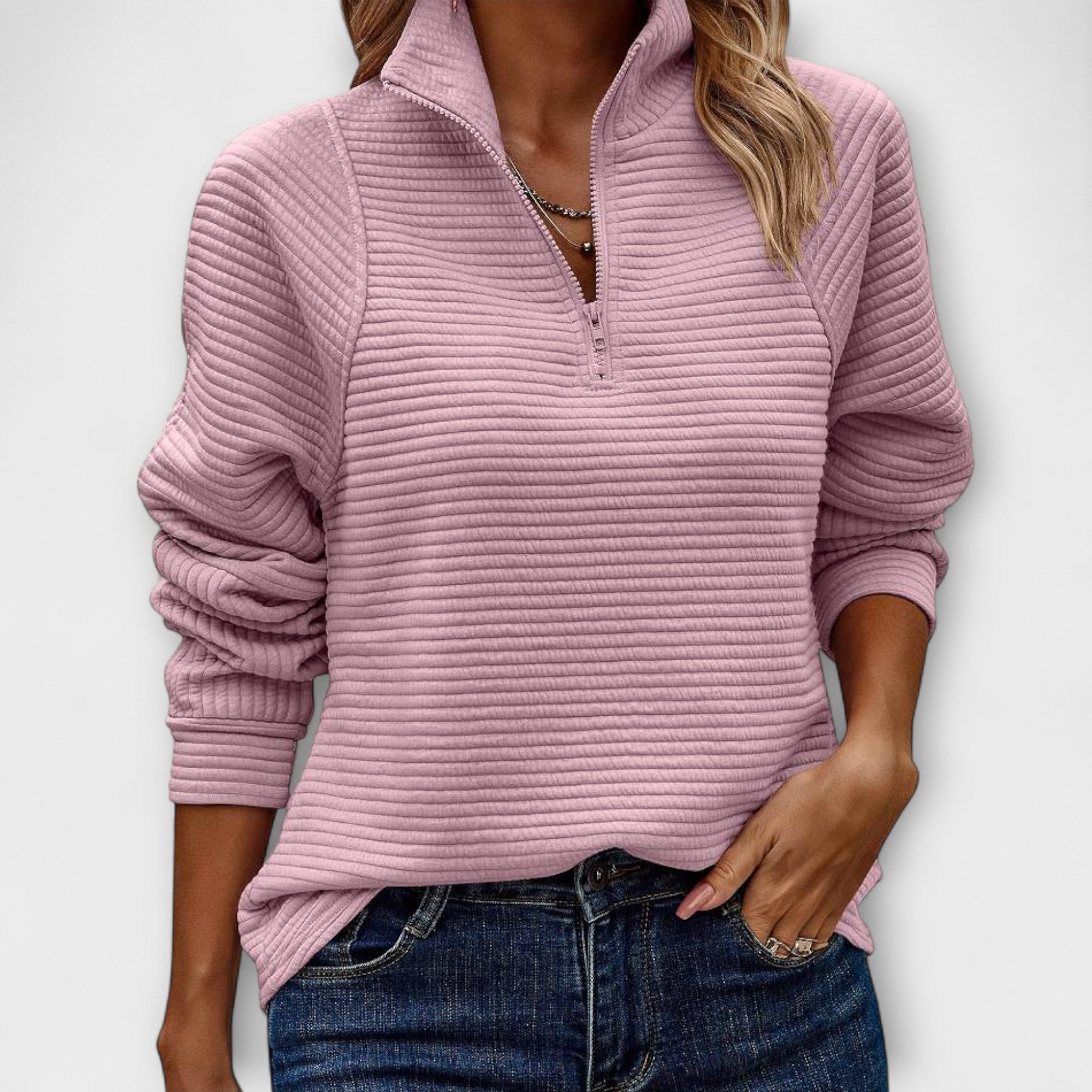 Vilja - Sweter z zamkiem b?yskawicznym do po?owy