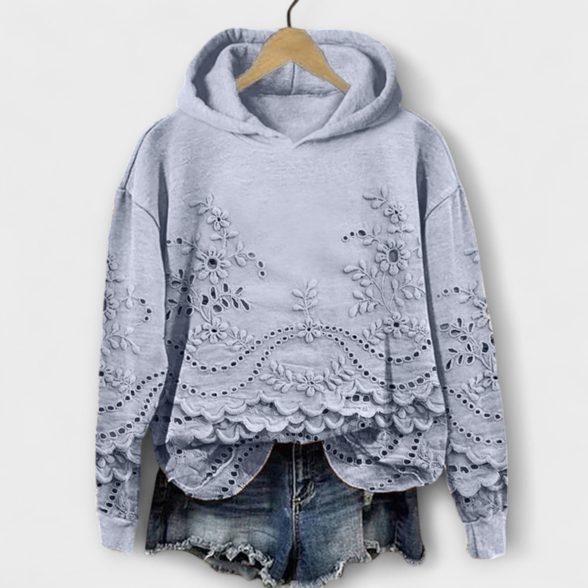 Grace - Bluza z kapturem w kwiaty w stylu vintage