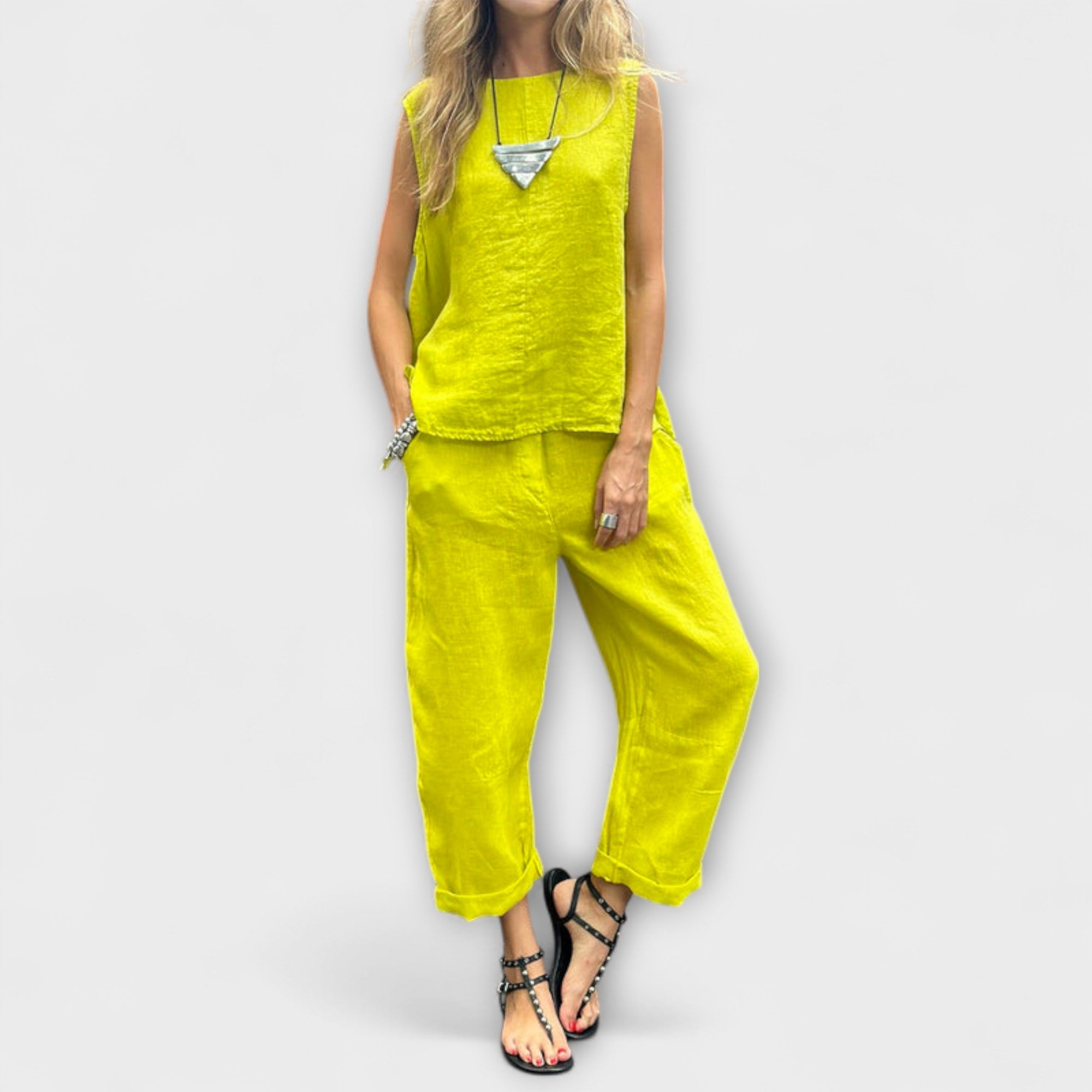 Jennifer - Lu?ny strój z bawe?nianego lnu