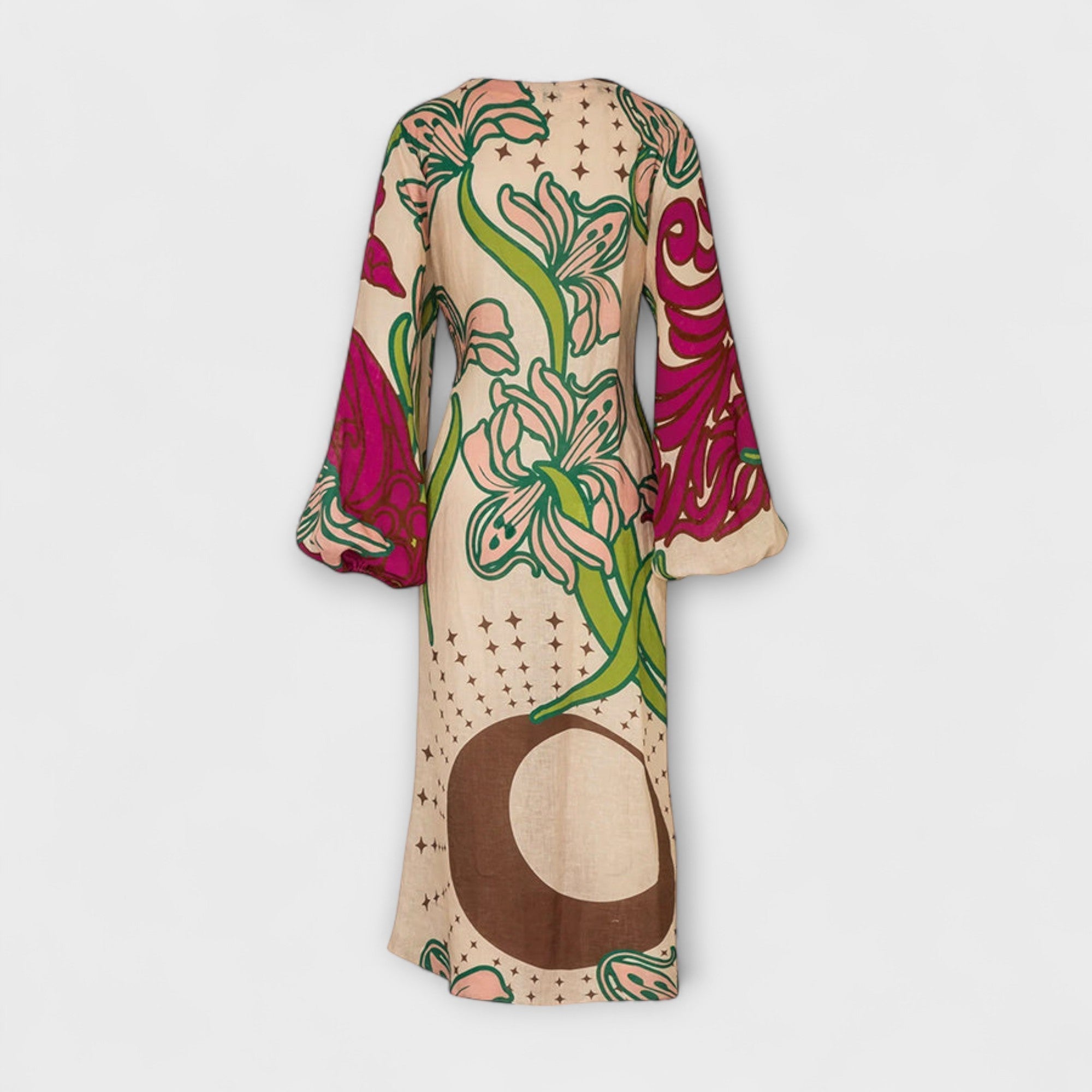 Tracey - sukienka maxi z tunik? wi?zan?