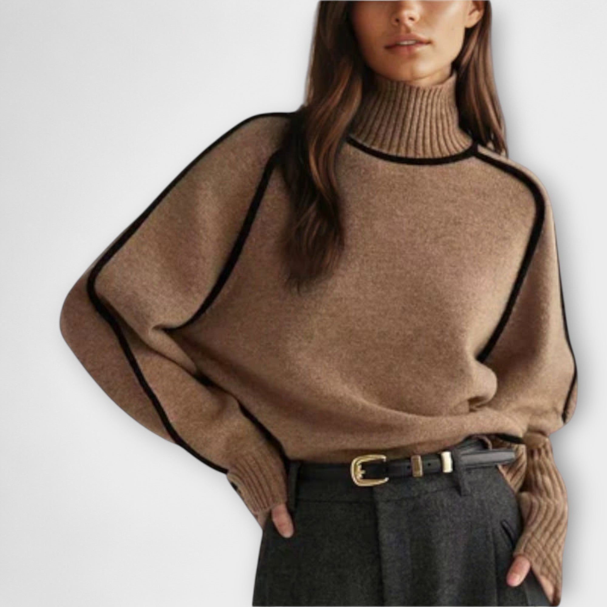 Emilie - Mi?kki i elegancki sweter z golfem