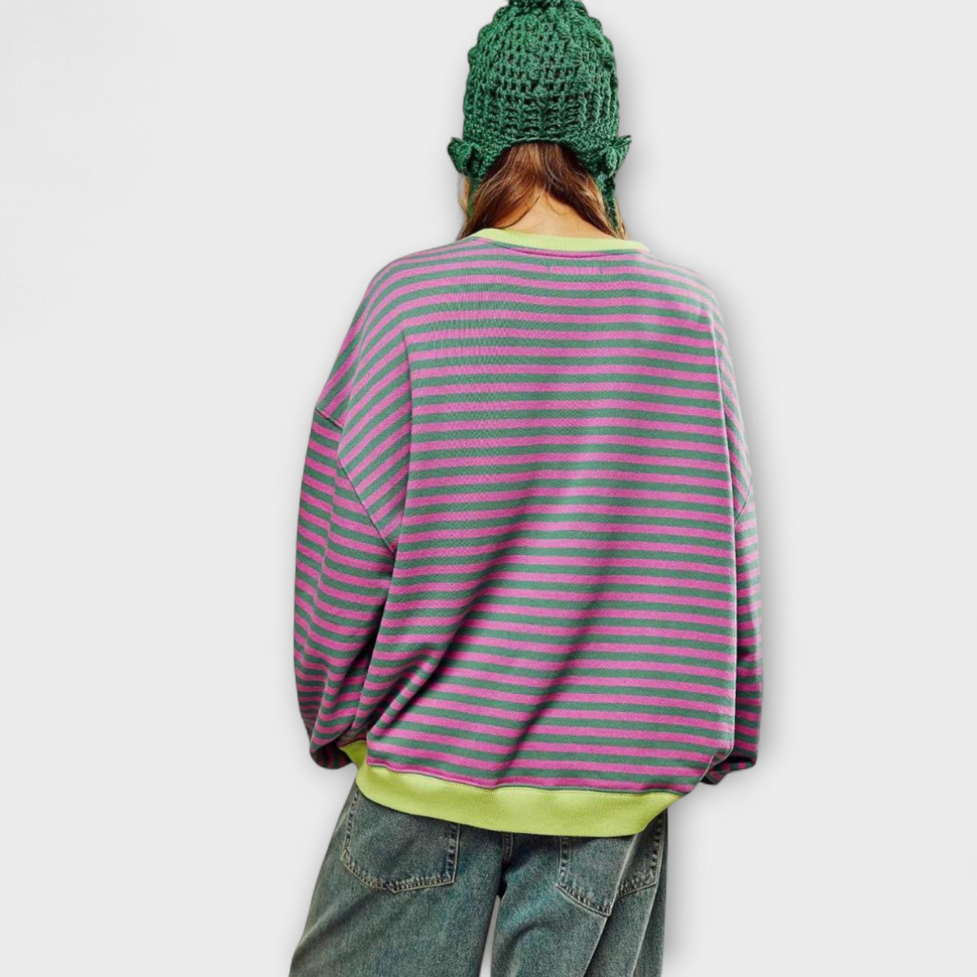 Mary - Sweter oversize w paski