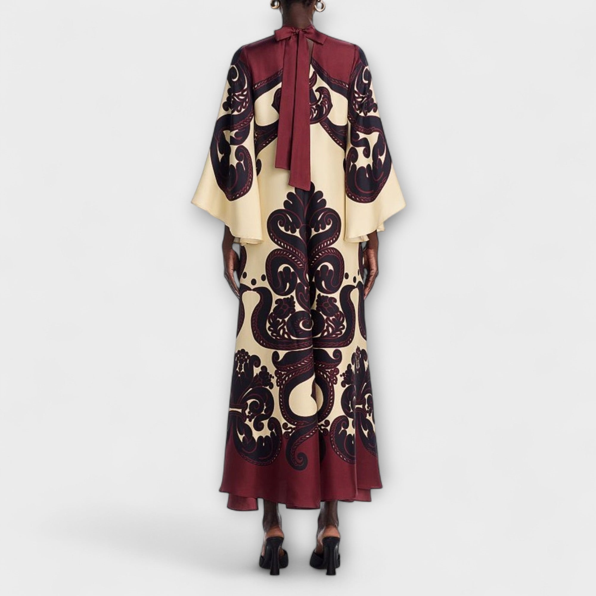 Lucy - oddychaj?ca sukienka maxi z nadrukiem grenadilli zapewniaj?ca niewymuszon? elegancj?