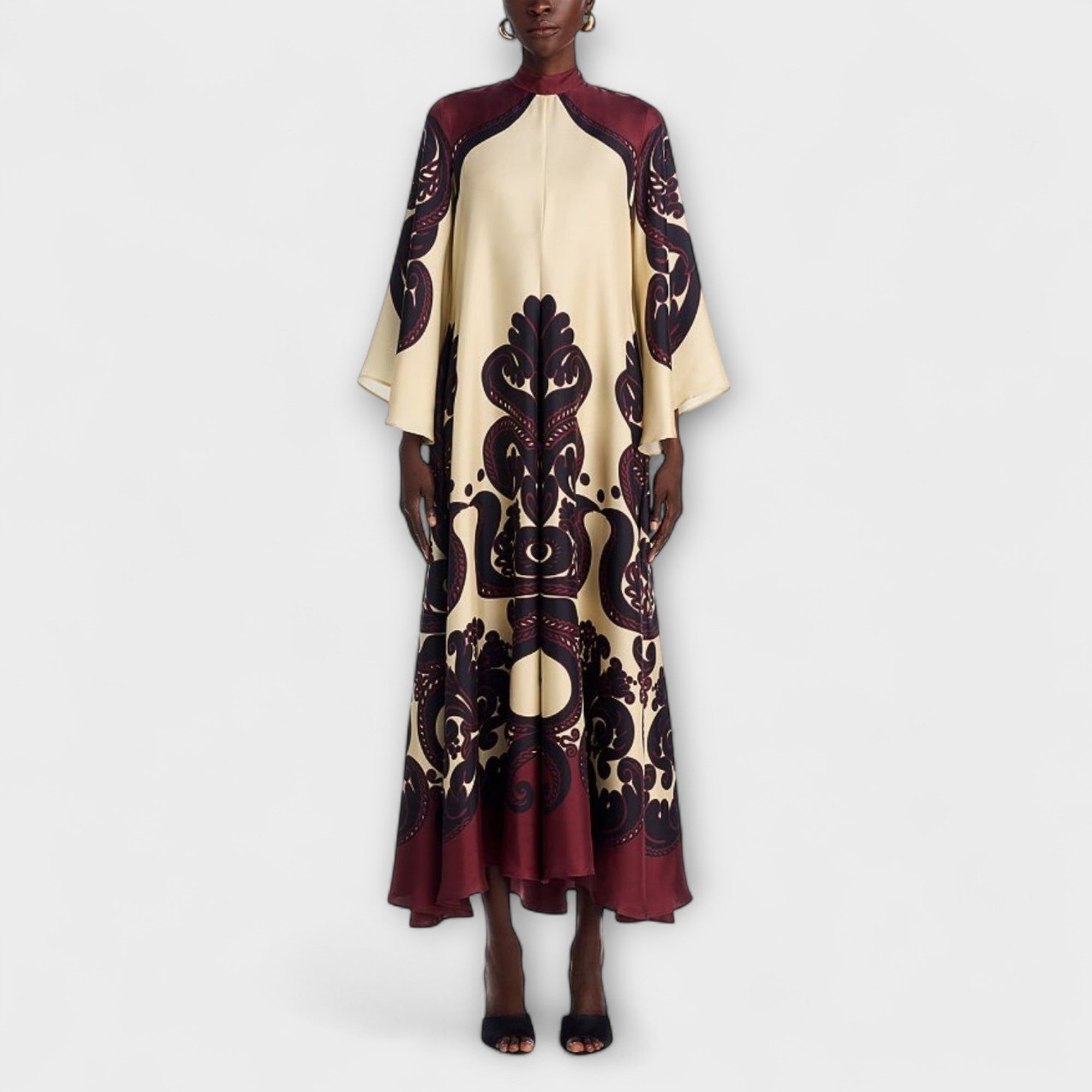 Lucy - oddychaj?ca sukienka maxi z nadrukiem grenadilli zapewniaj?ca niewymuszon? elegancj?