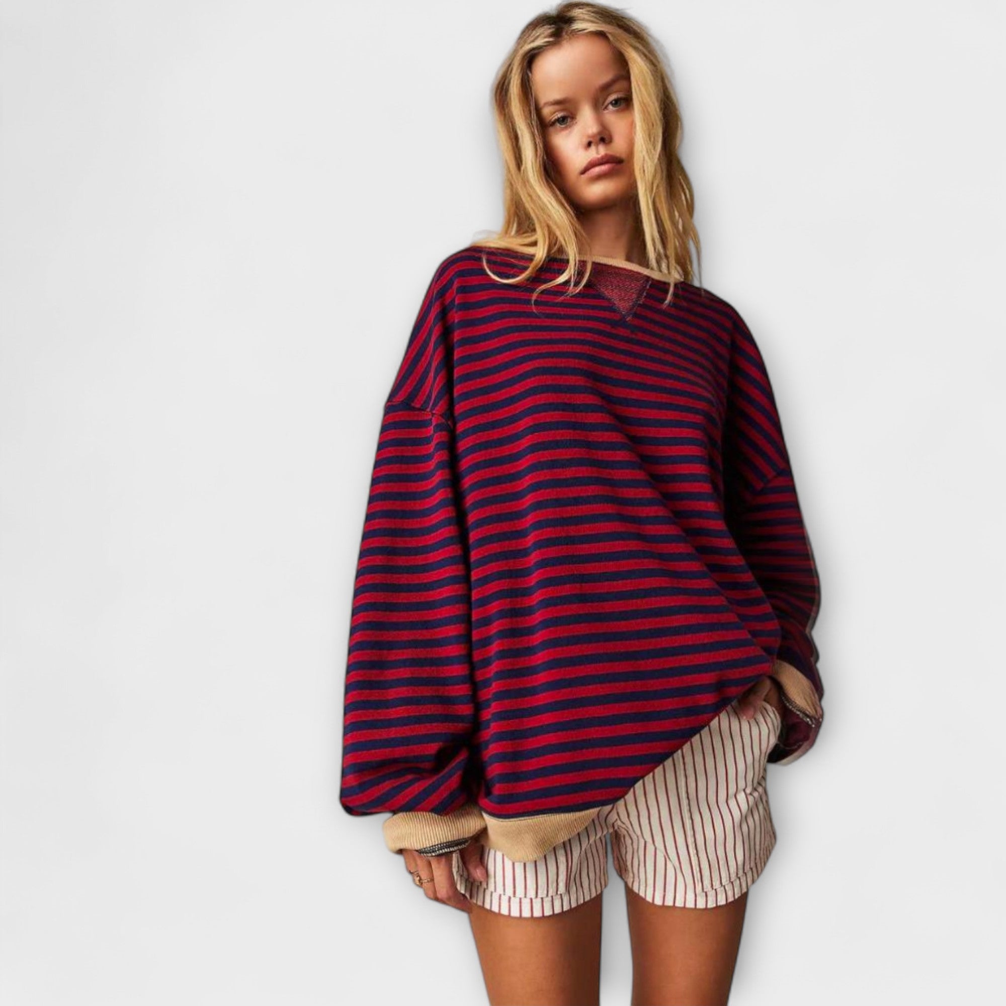 Mary - Sweter oversize w paski