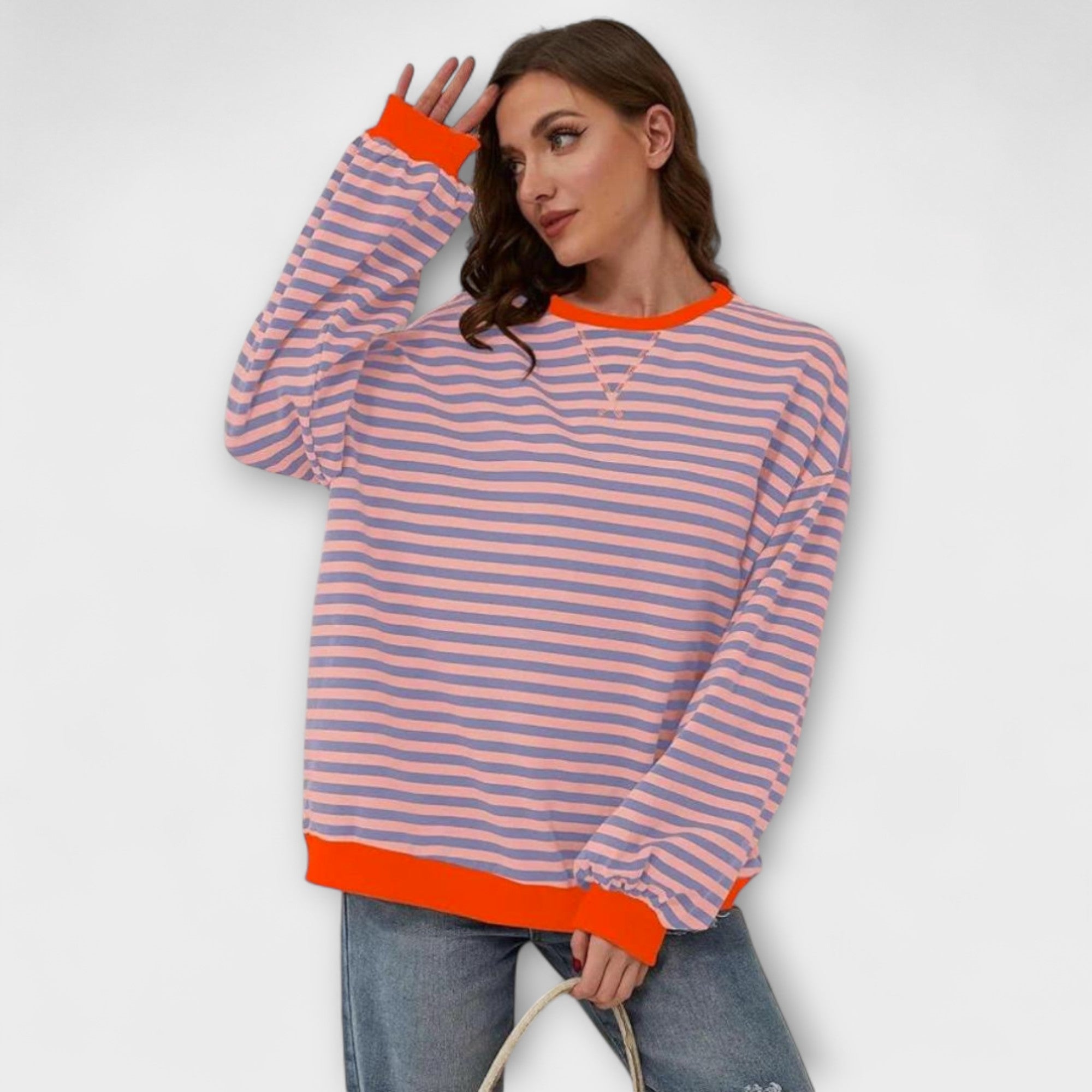Mary - Sweter oversize w paski