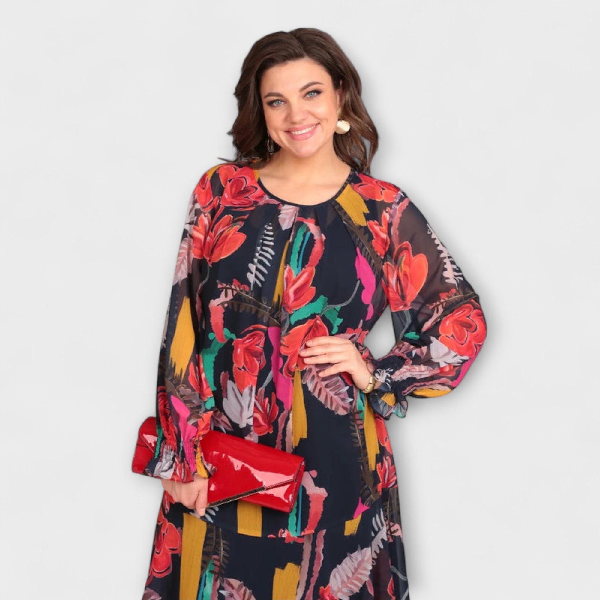 Caroline - Elegancka sukienka plus size zapewniaj?ca najwy?szy komfort