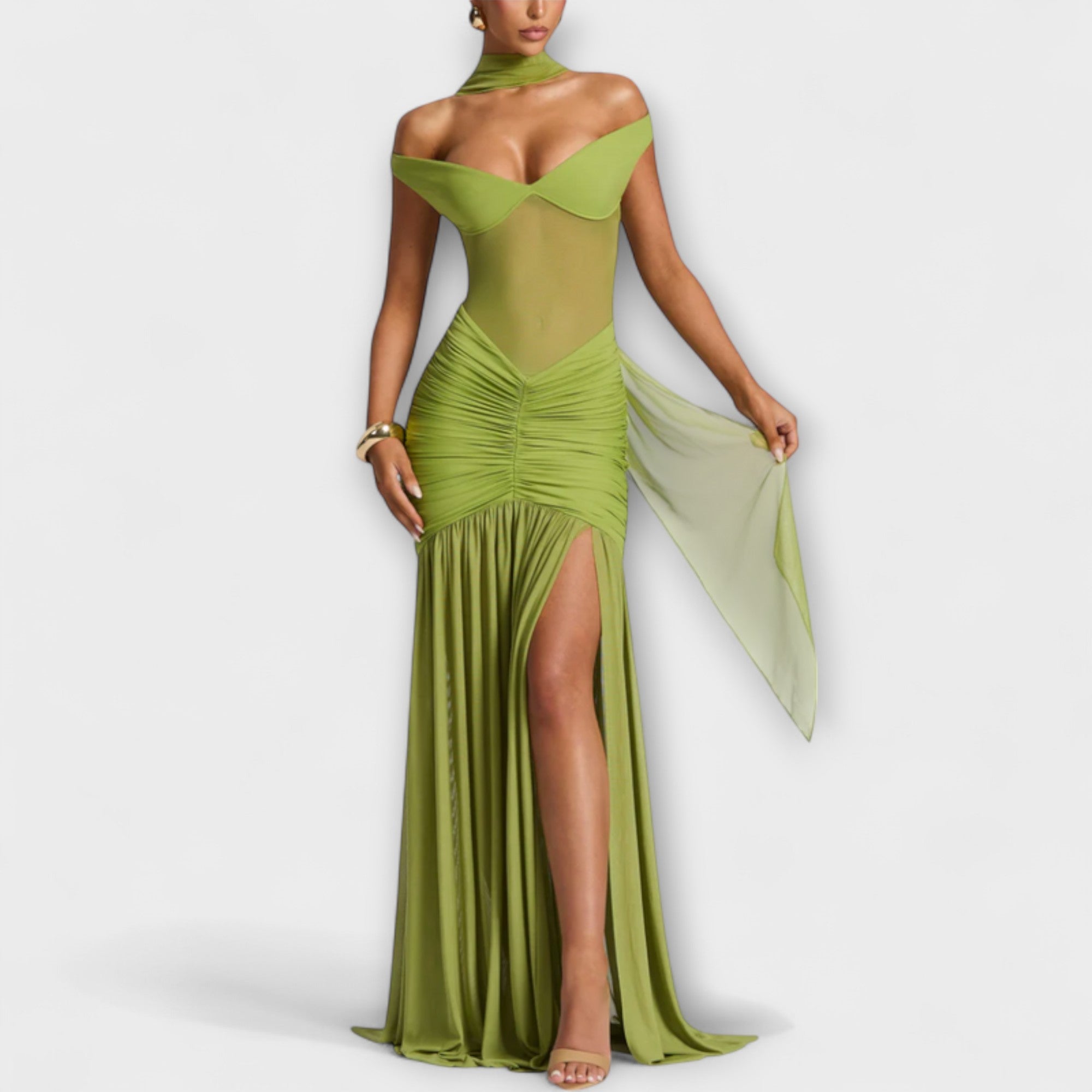 Therese •€" Sukienka z rozci?ciem i efektem wow