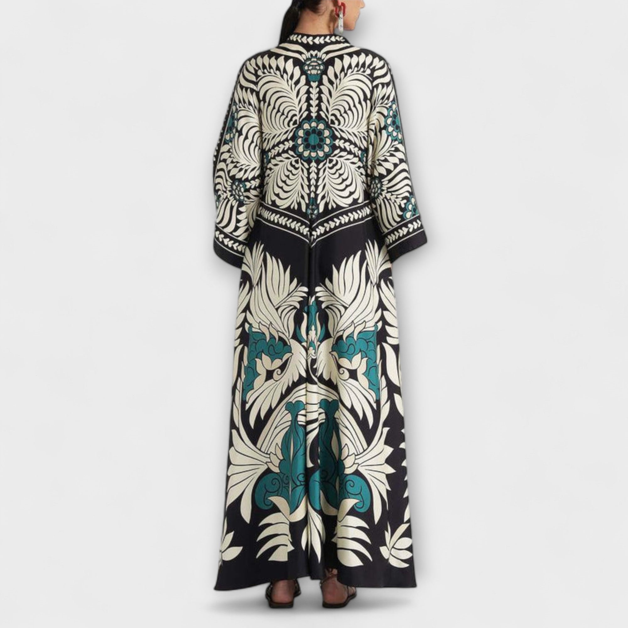 Giselle - elegancka sukienka maxi w kwiatowy wzór