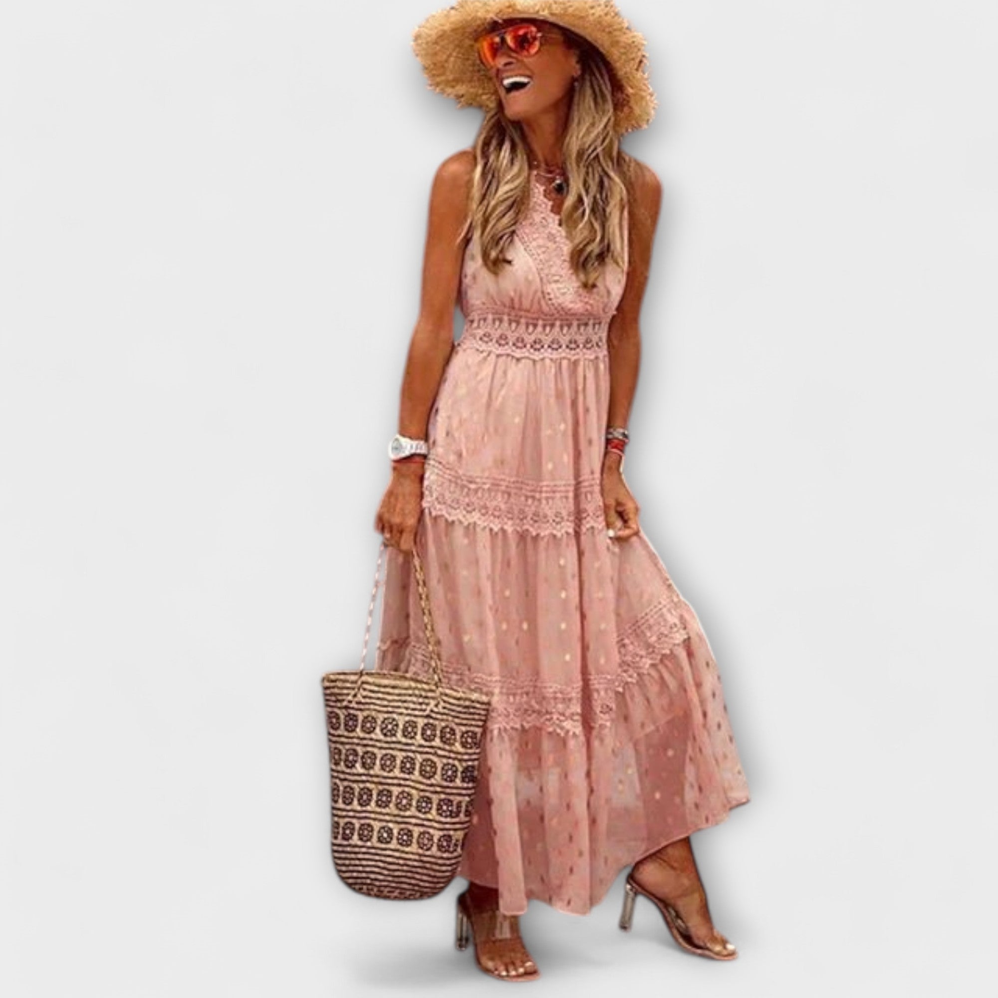 Lola - sukienka maxi z koronk? boho