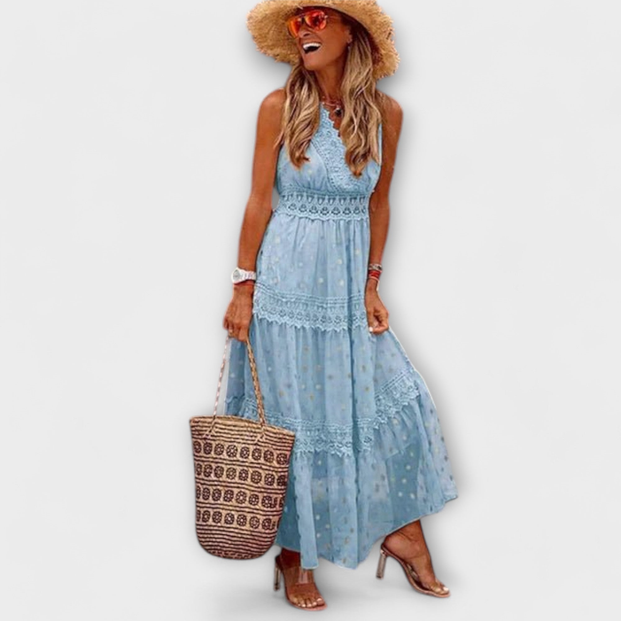 Lola - sukienka maxi z koronk? boho