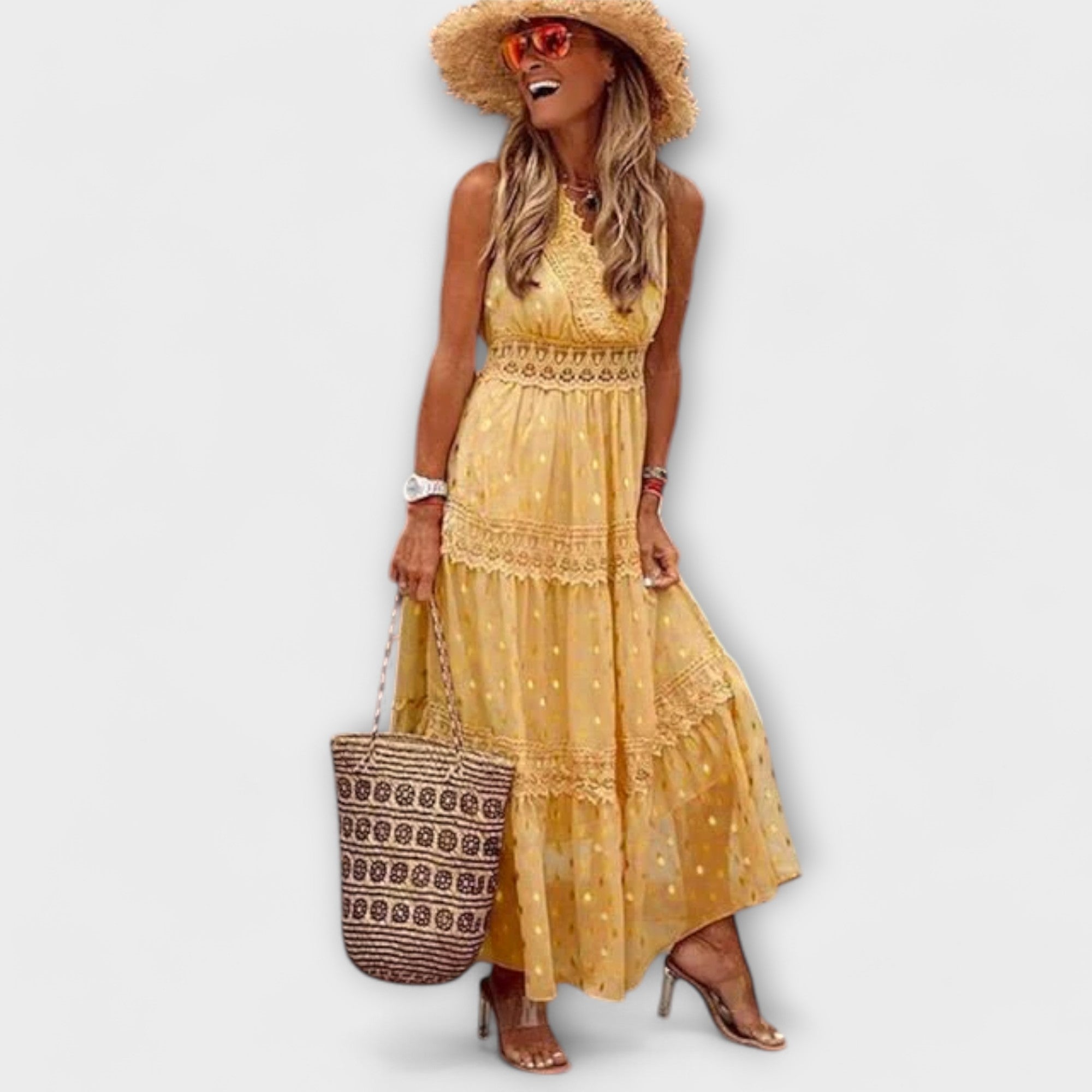 Lola - sukienka maxi z koronk? boho