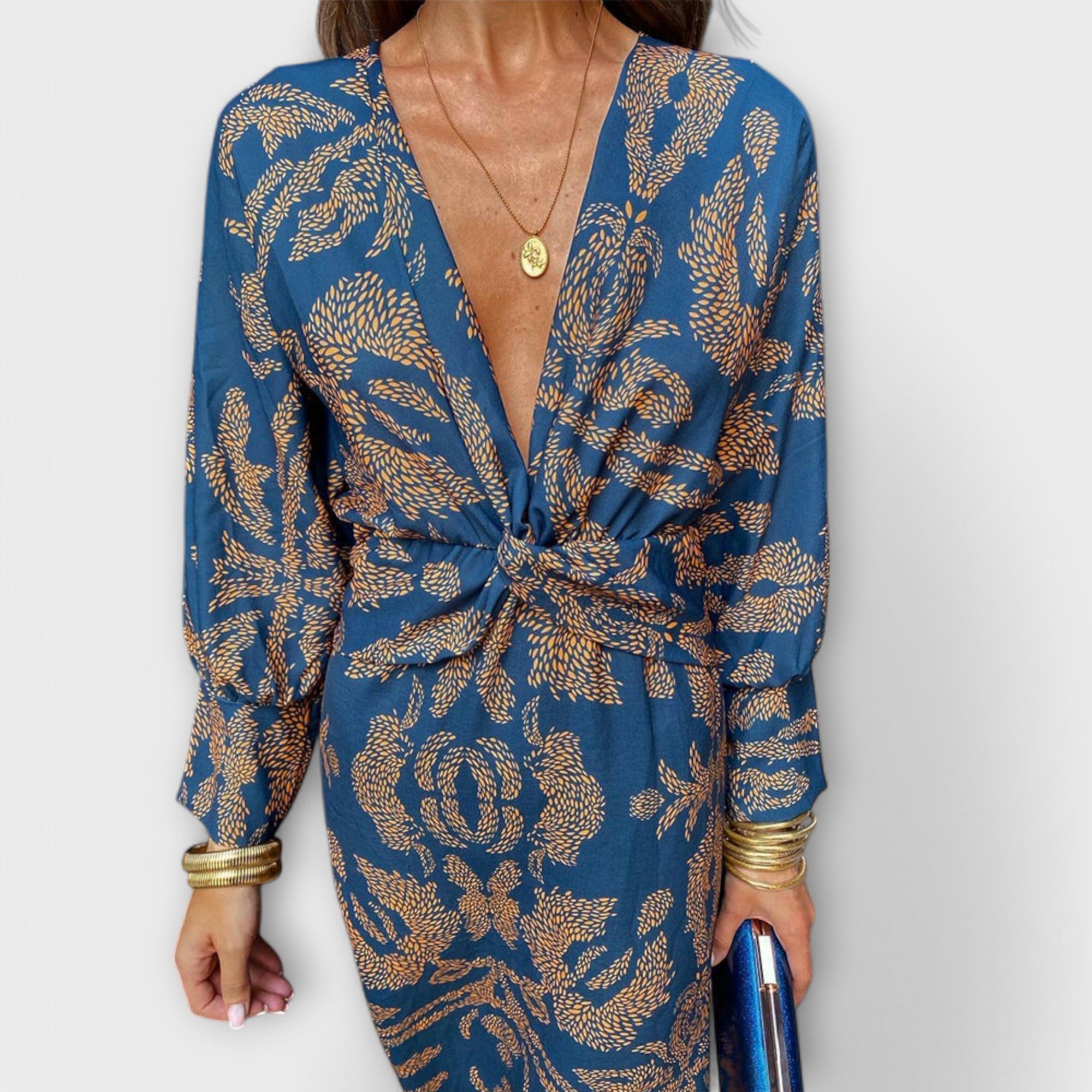 Oriana - Elegancka sukienka z d?ugim r?kawem