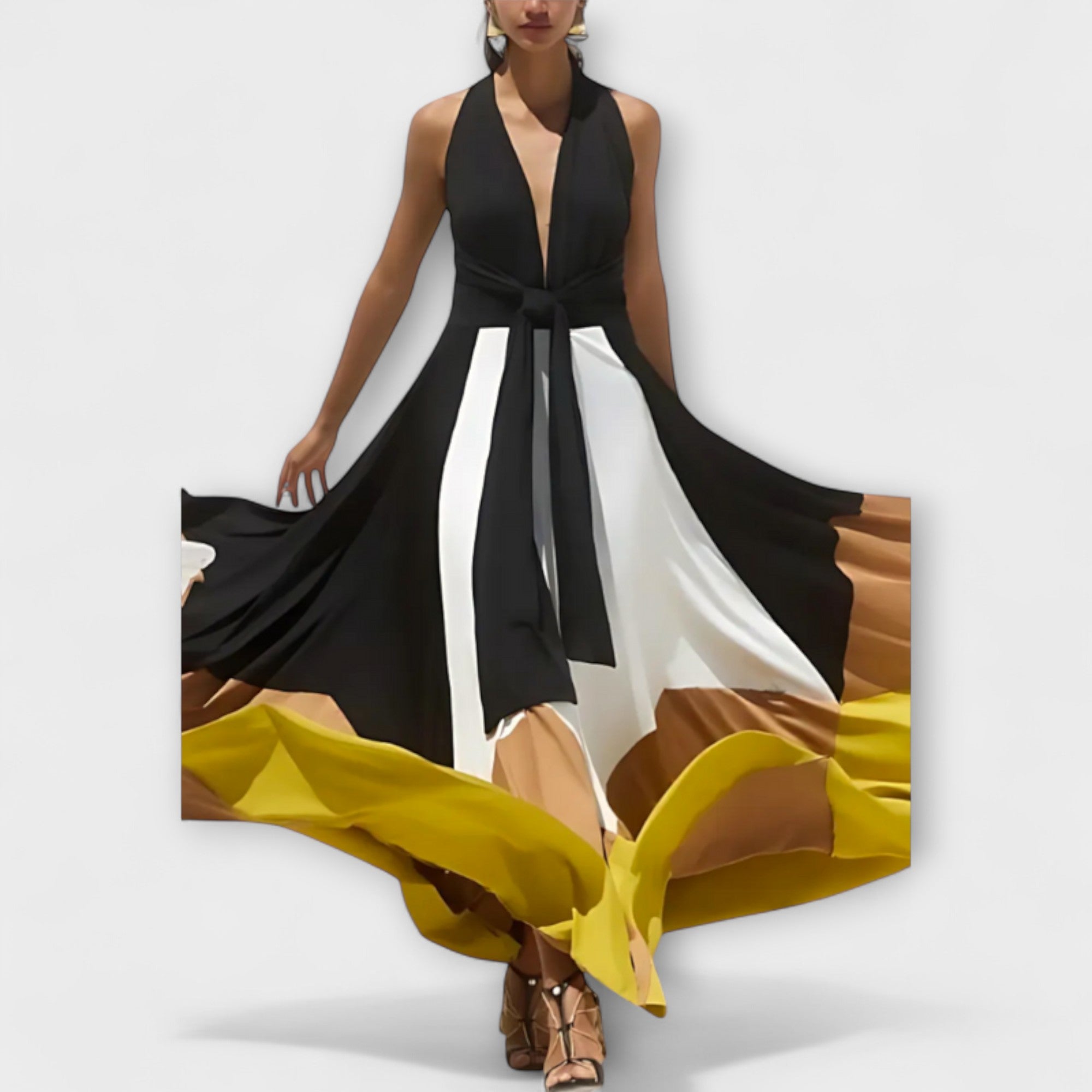 Nava - d?uga sukienka z odkrytymi plecami